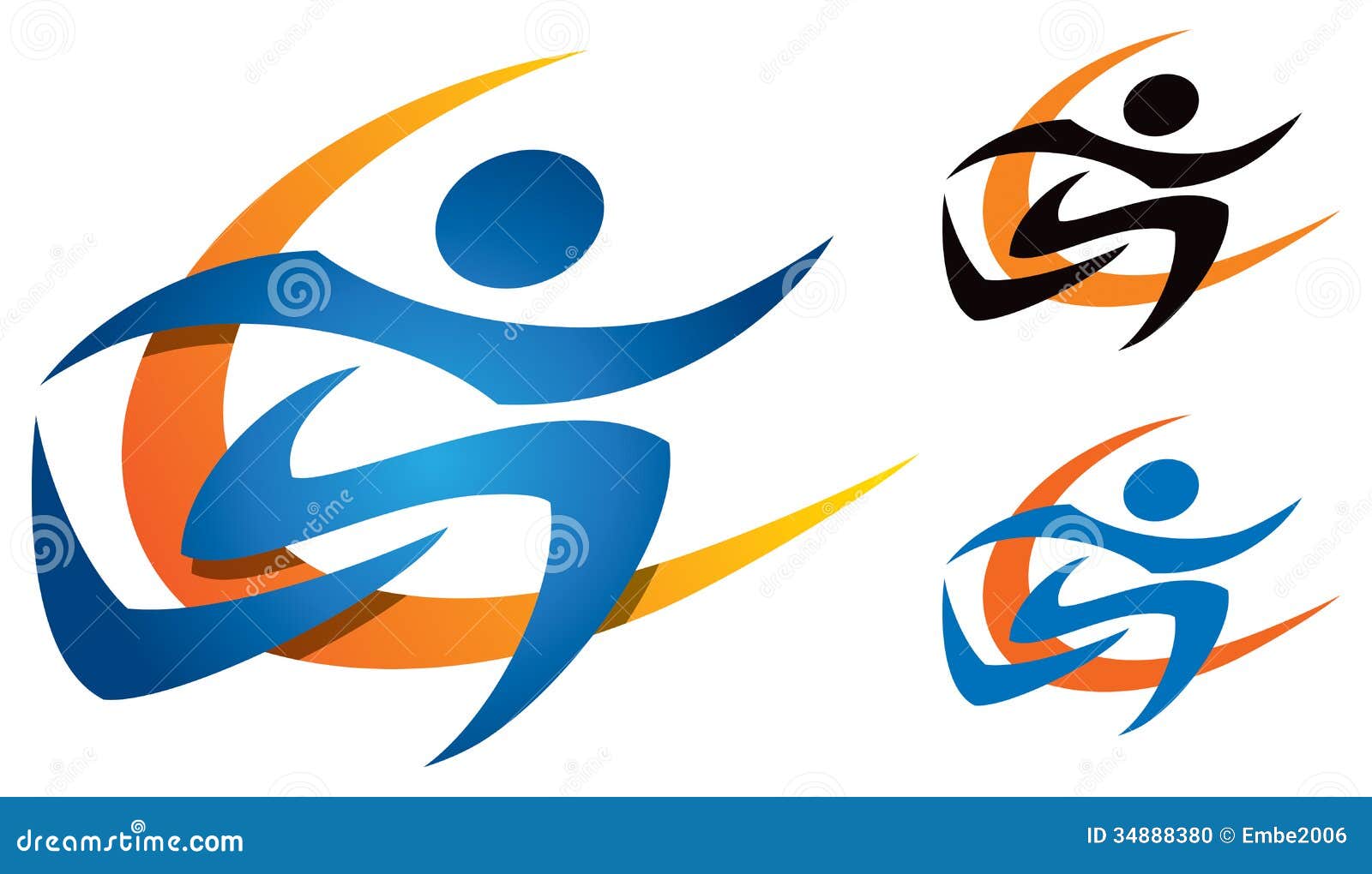 Running Logo stock vector. Illustration of simple, sport 34888380