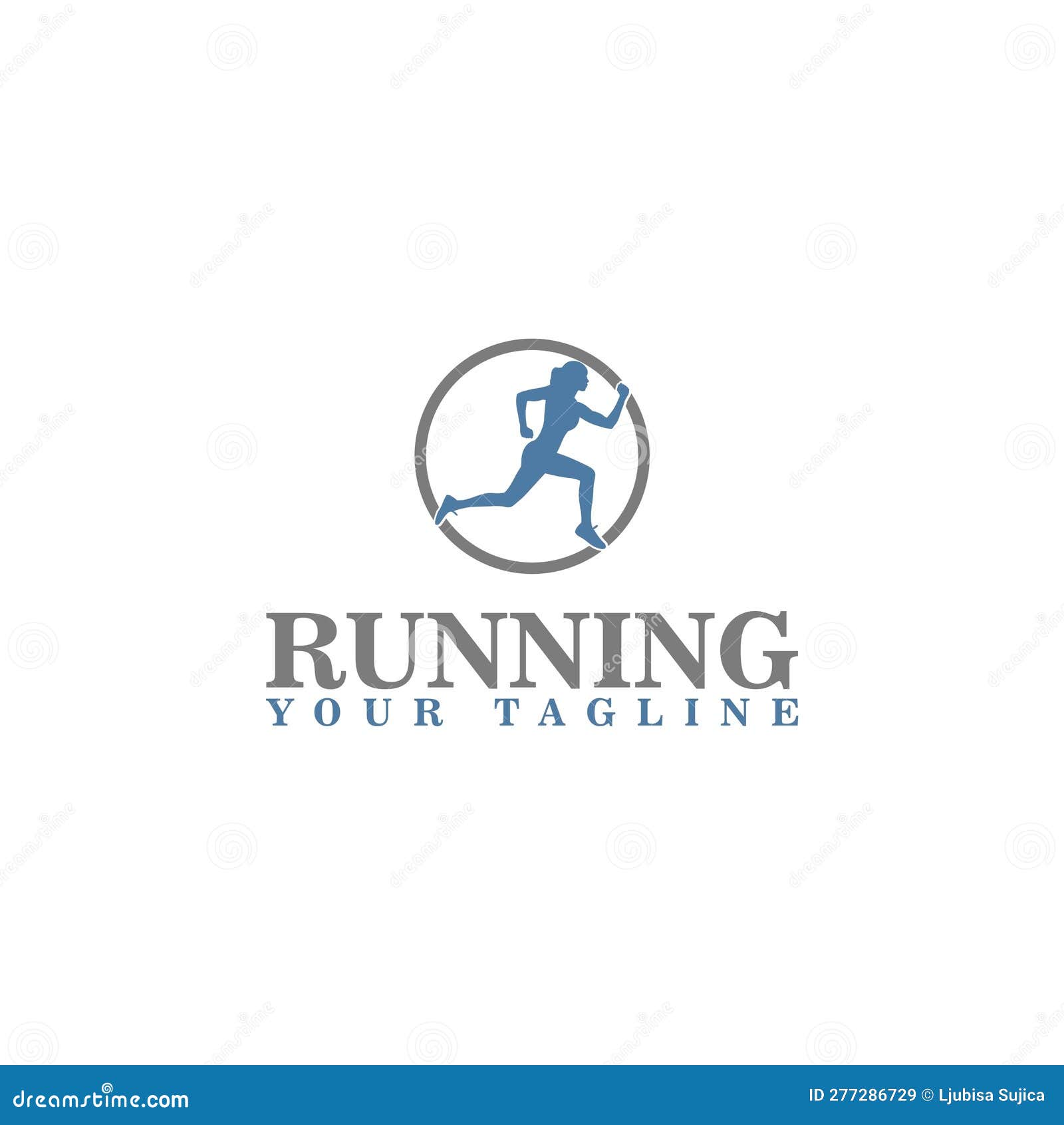 Running Logo, Jogging and Marathon Logo Template Design Isolated on ...