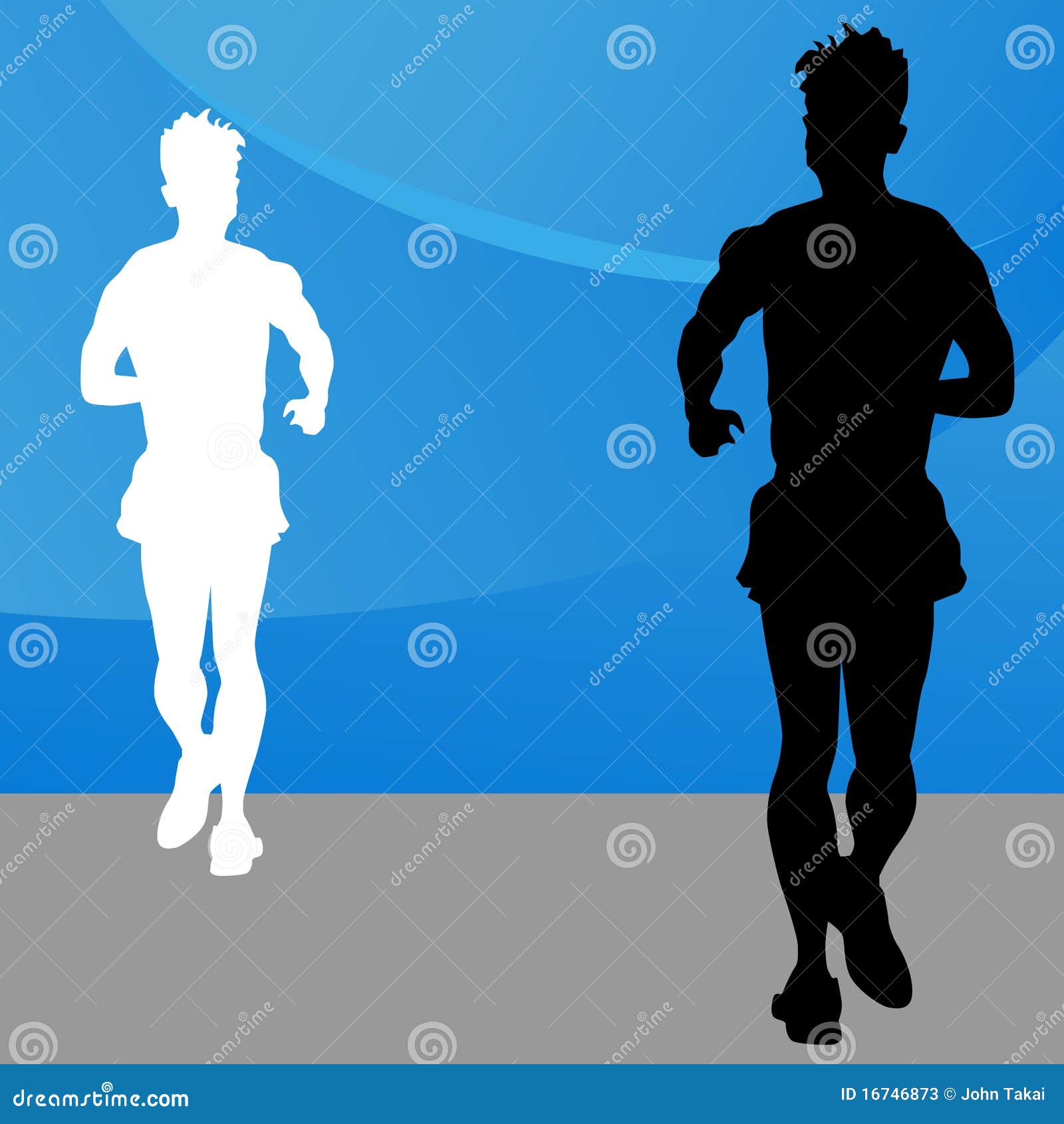 Shadow Fast Runner Stock Vector