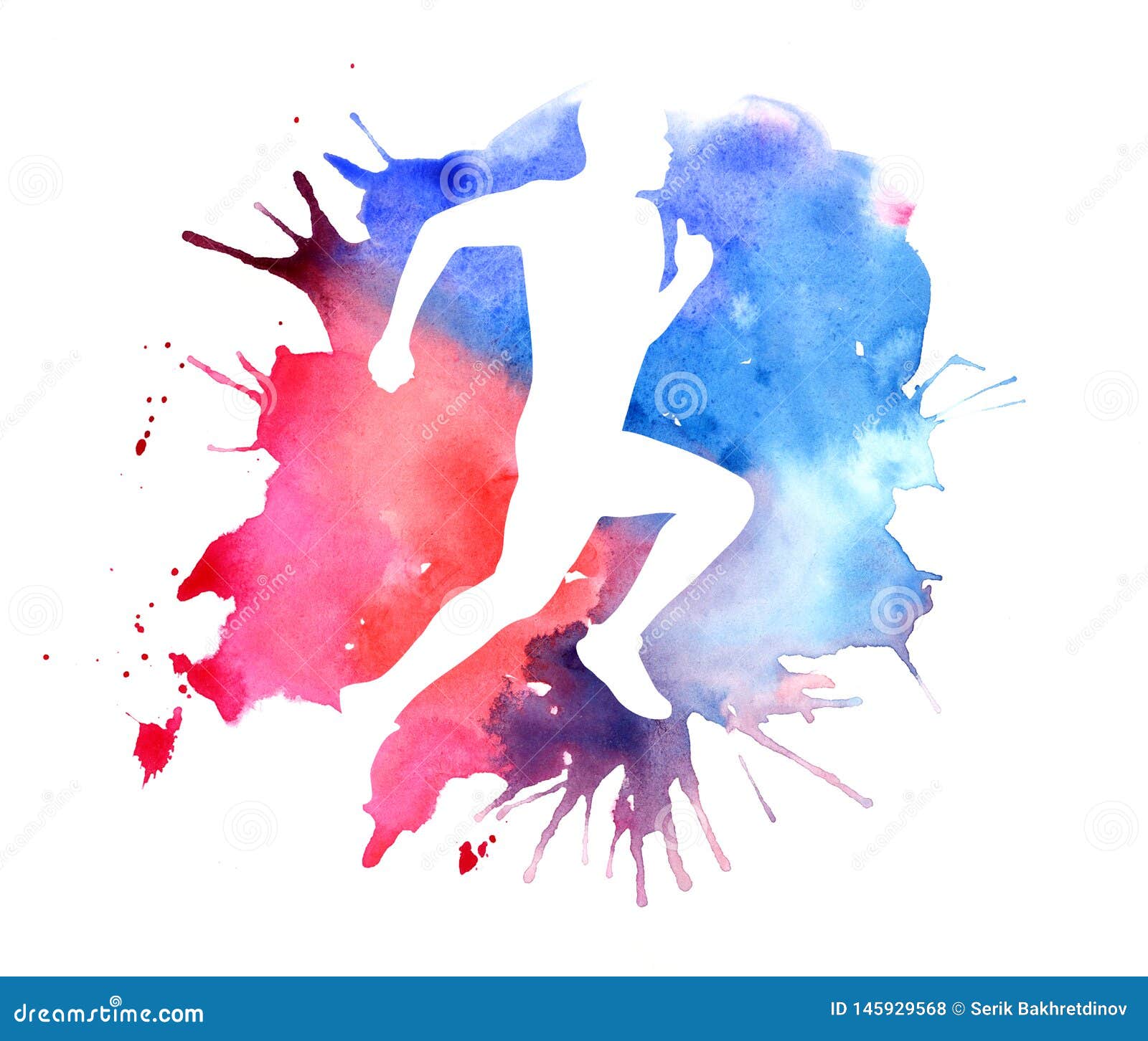 Running Man on the Background of a Colorful Background. Stock Illustration  - Illustration of isolated, fashion: 145929568