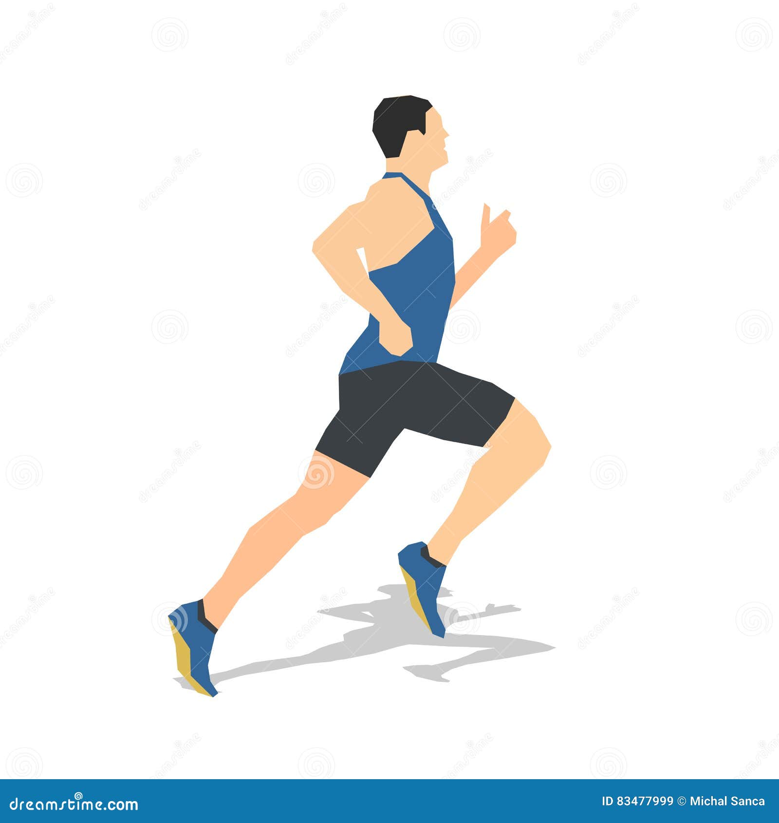 Running Exercise Flat Design Illustration Stock Illustration ...