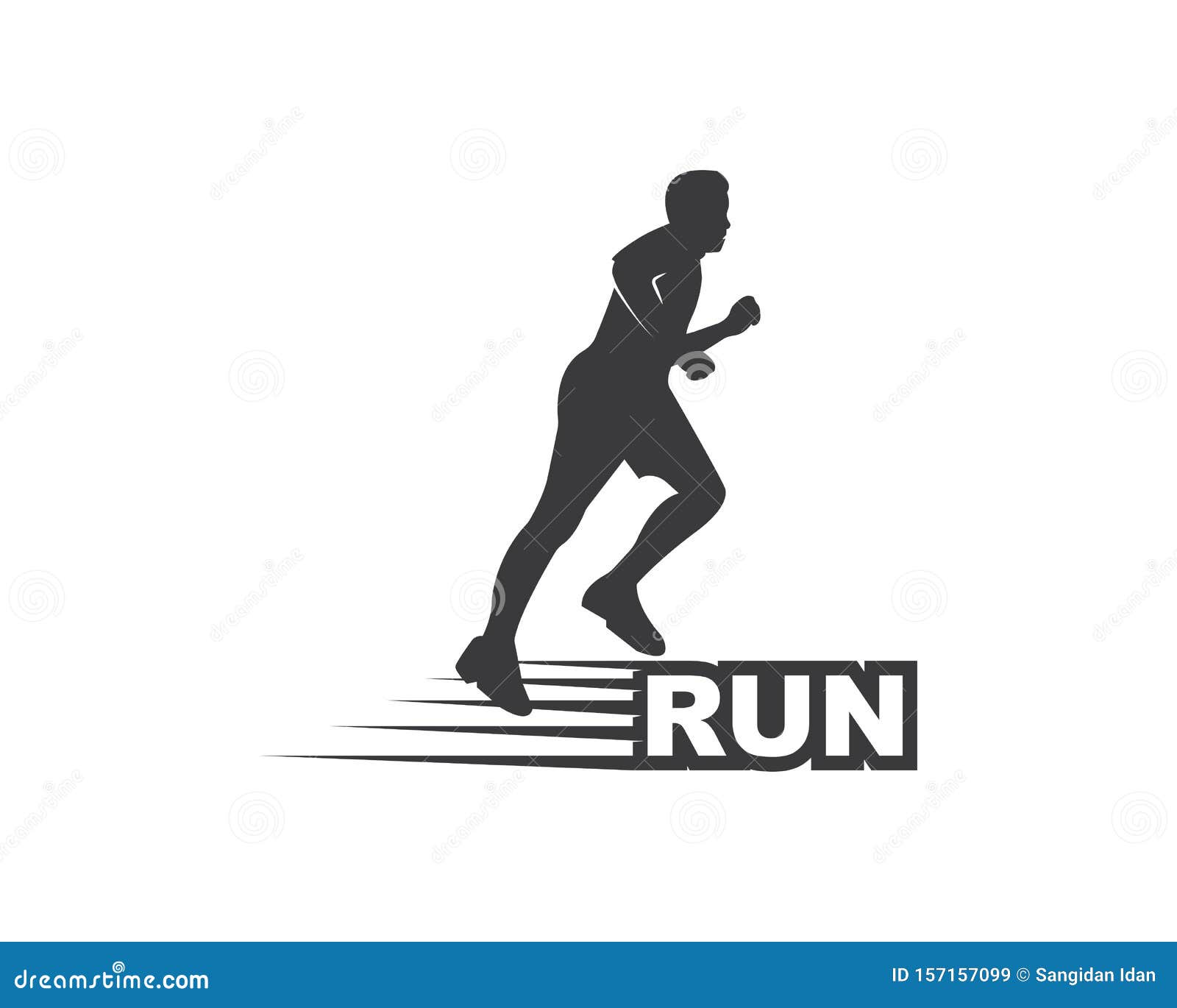 Running Man Icon Vector Illustration Design Stock Vector - Illustration ...