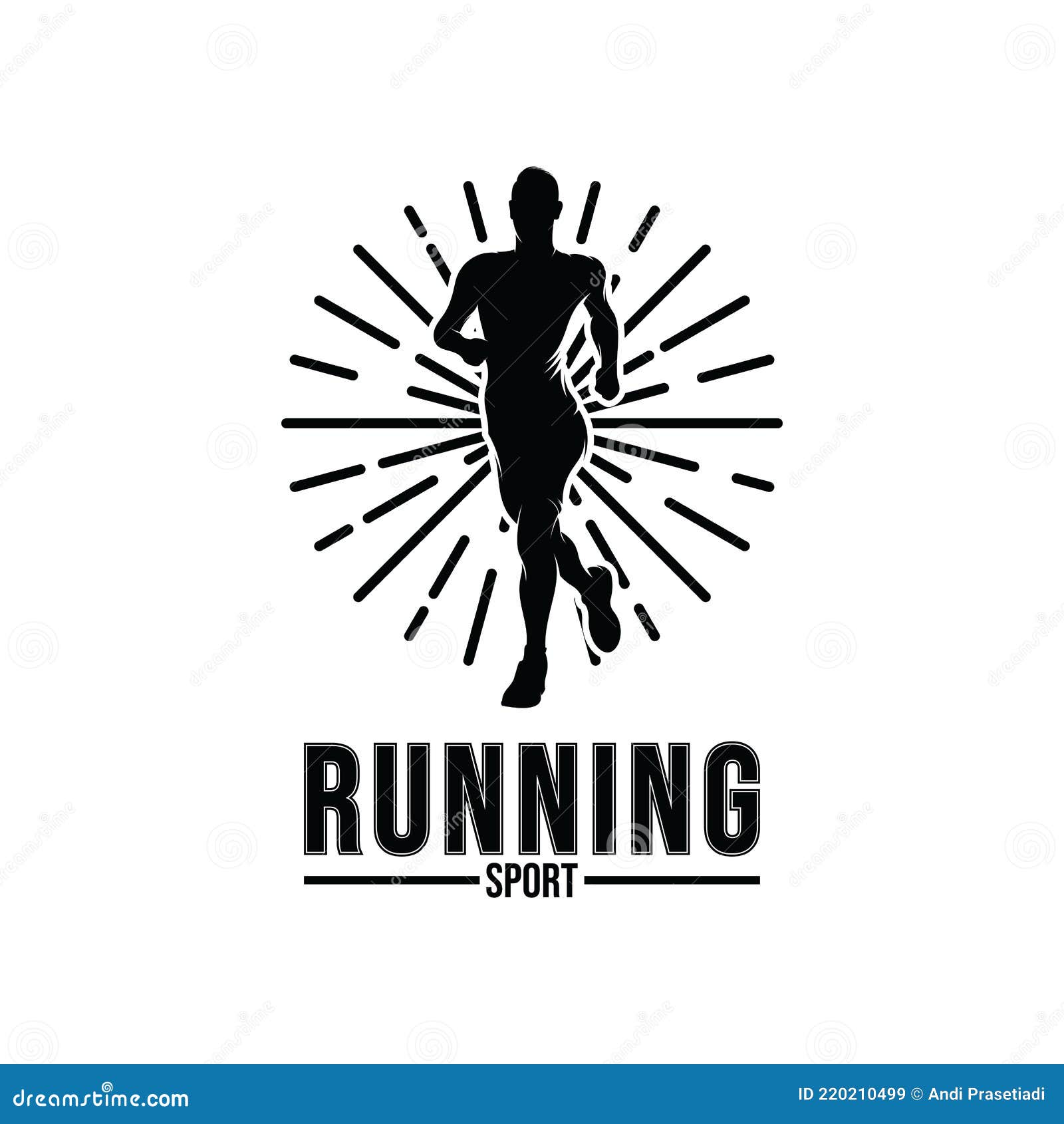 Running Man Logo Design Inspiration Stock Vector - Illustration of ...