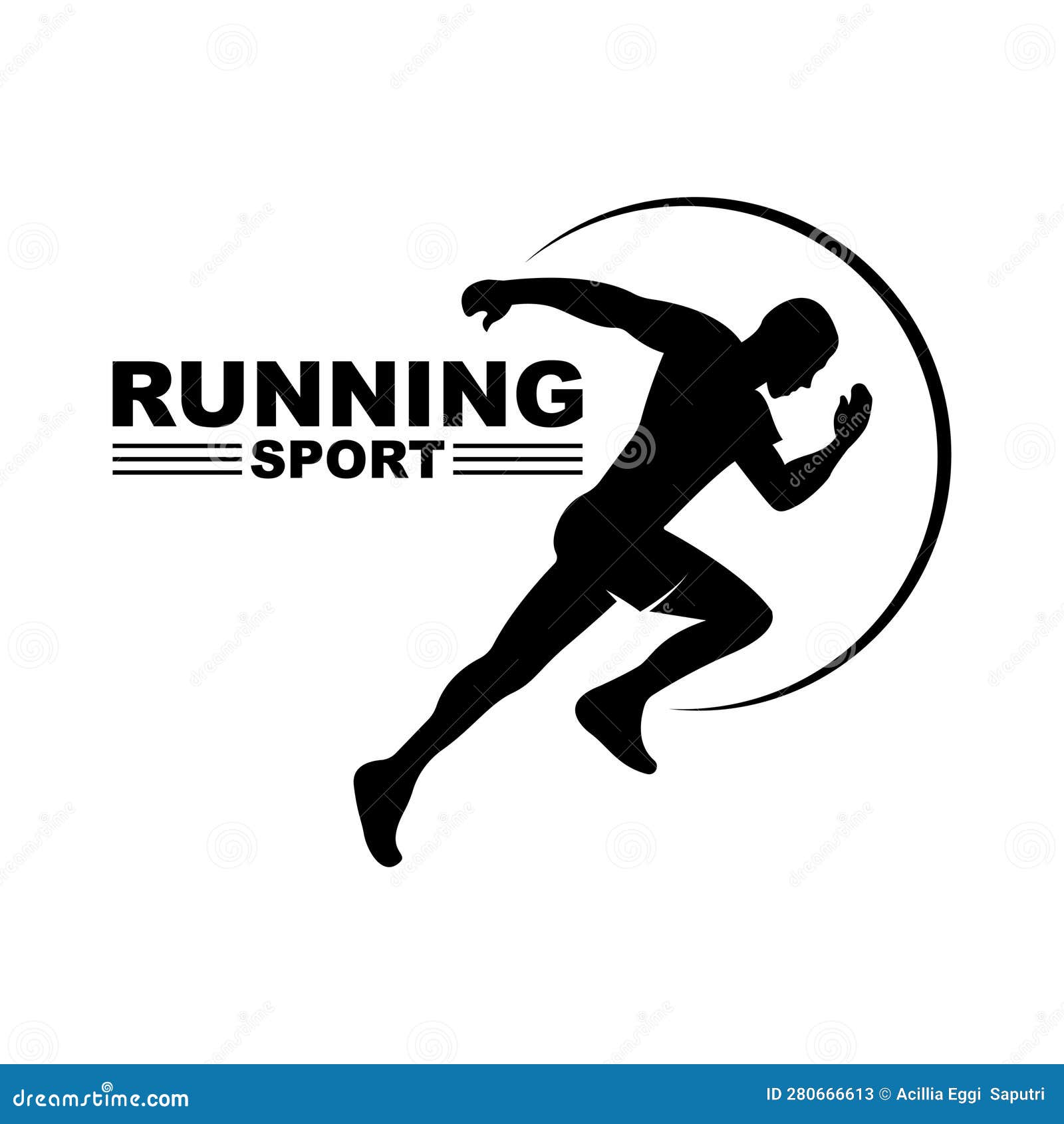 Running Man logo vector stock vector. Illustration of speed - 280666613