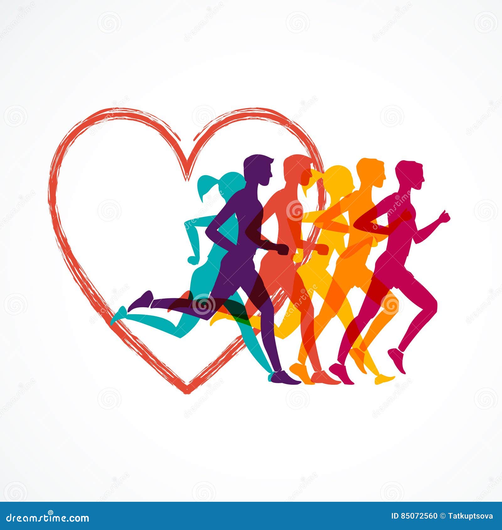Running Marathon, People Run, Colorful Banner Stock Vector - Illustration  of running, motion: 85072560