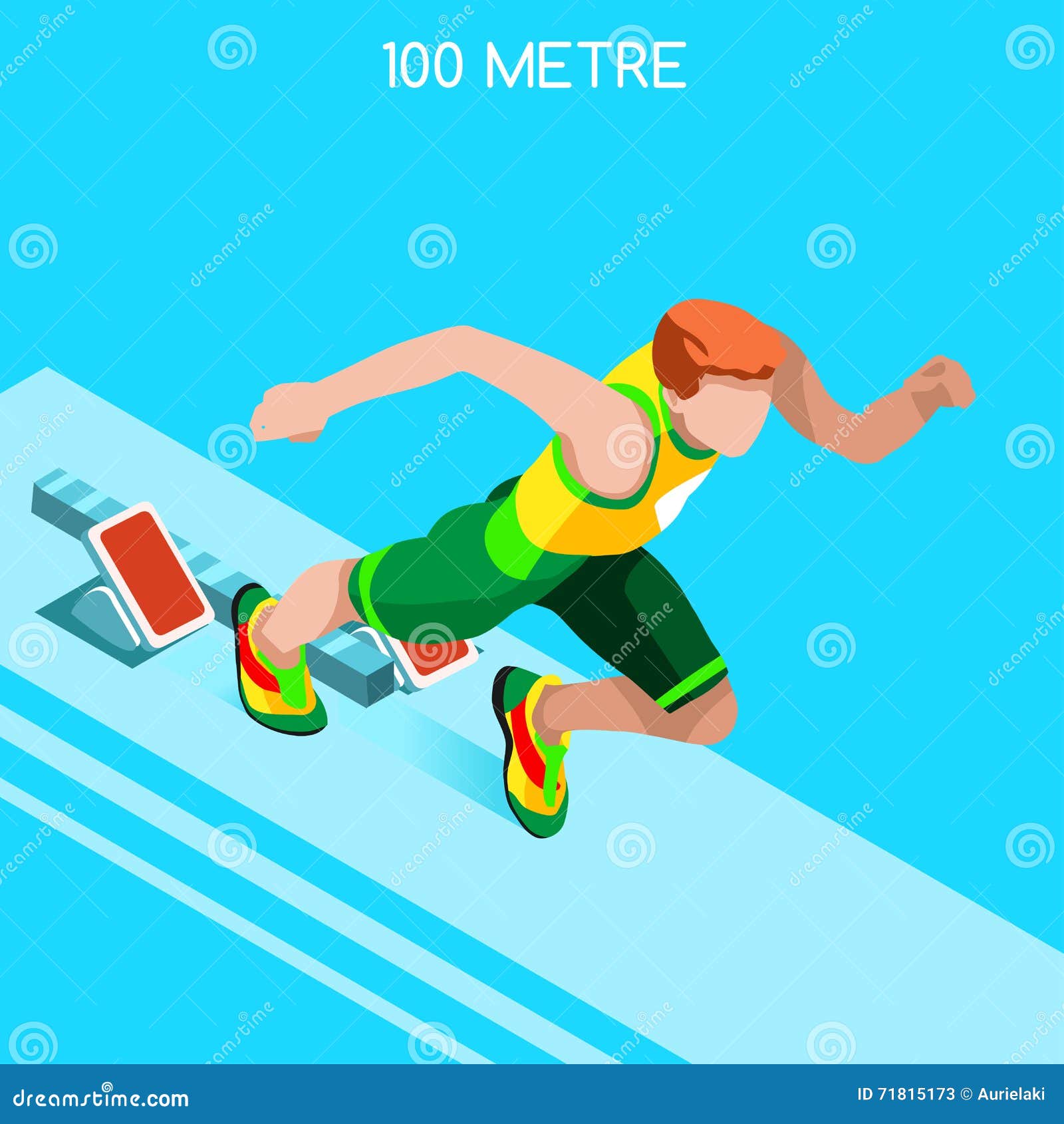 Middeleeuws Omleiding Hoe Running 100 Metres Dash of Athletics Summer Games Icon Set.Speed Concept.3D  Isometric Athlete Stock Vector - Illustration of championship, advantage:  71815173