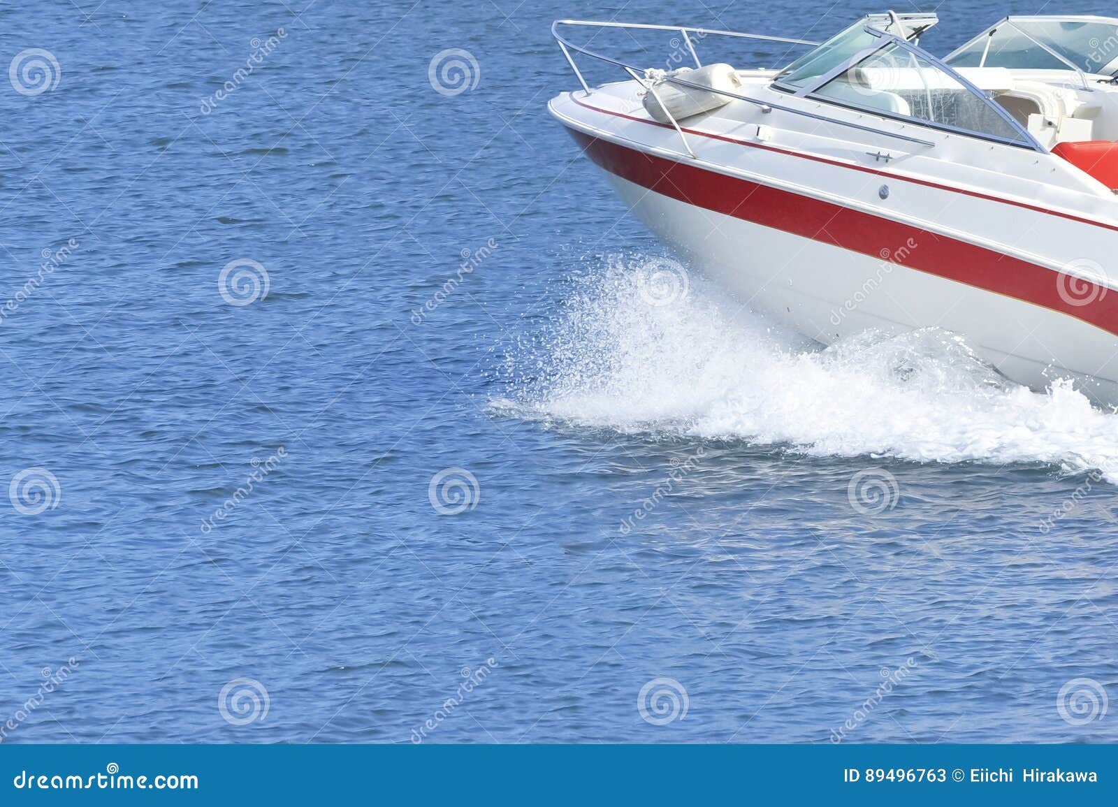 Running motor boat stock image. Image of running, dawn 89496763