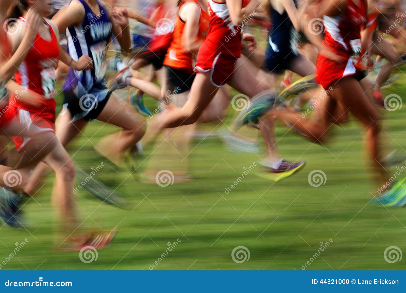 running a race in motion