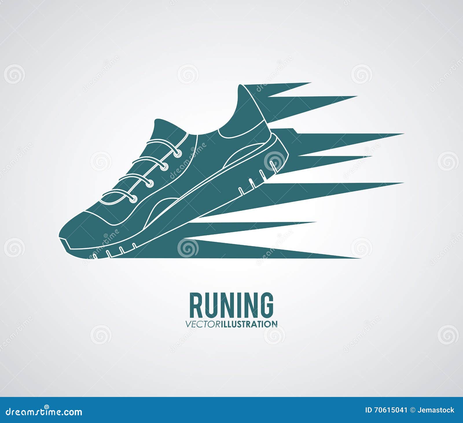 Running Shoes Design. Fitness Concept. White Background Stock Vector ...