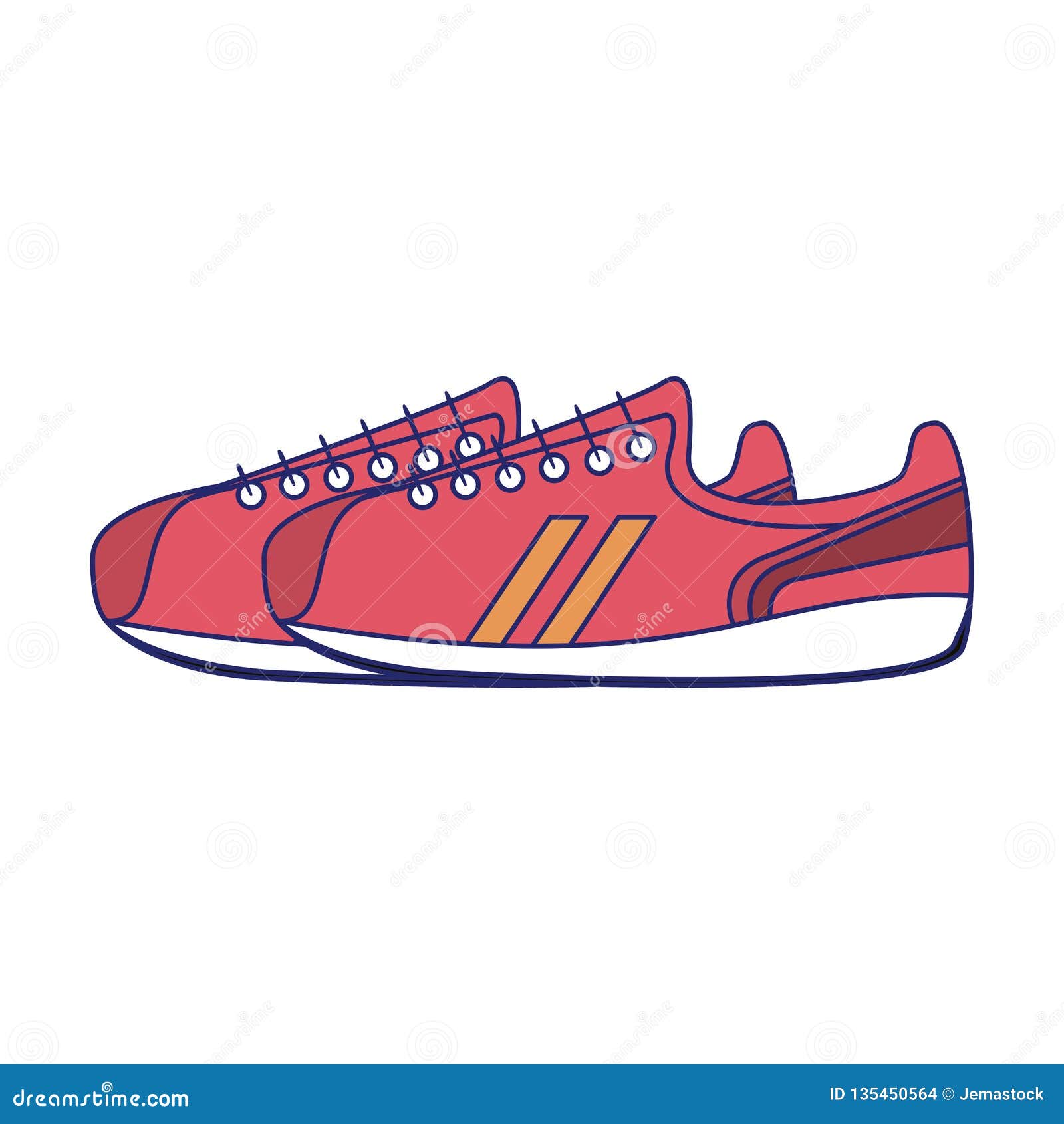 Running shoes footwear stock vector. Illustration of runner - 135450564