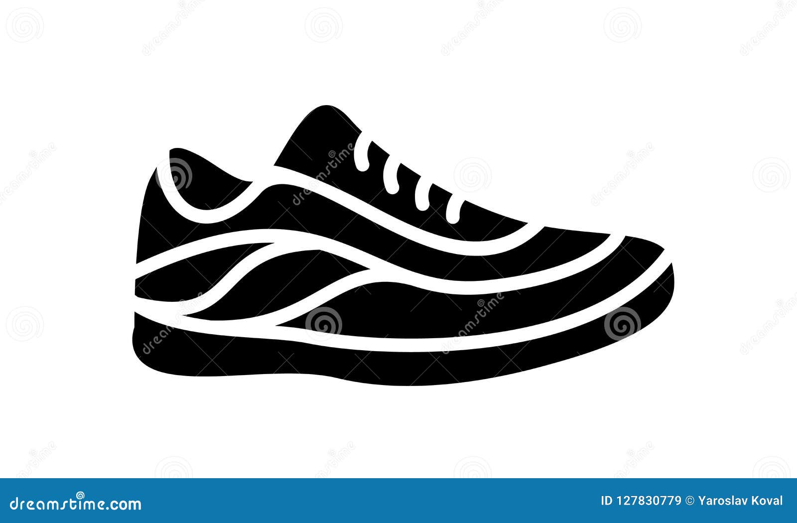 Running Shoes Icon Fitness. Simple Style Sneaker. Stock Illustration ...