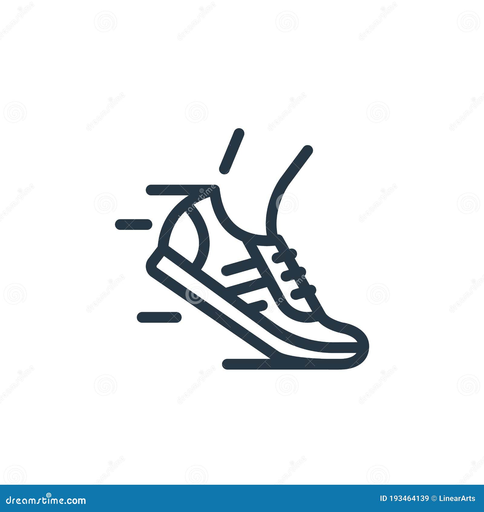 Running Shoes Icon Vector from Fitness and Gym Concept. Thin Line ...