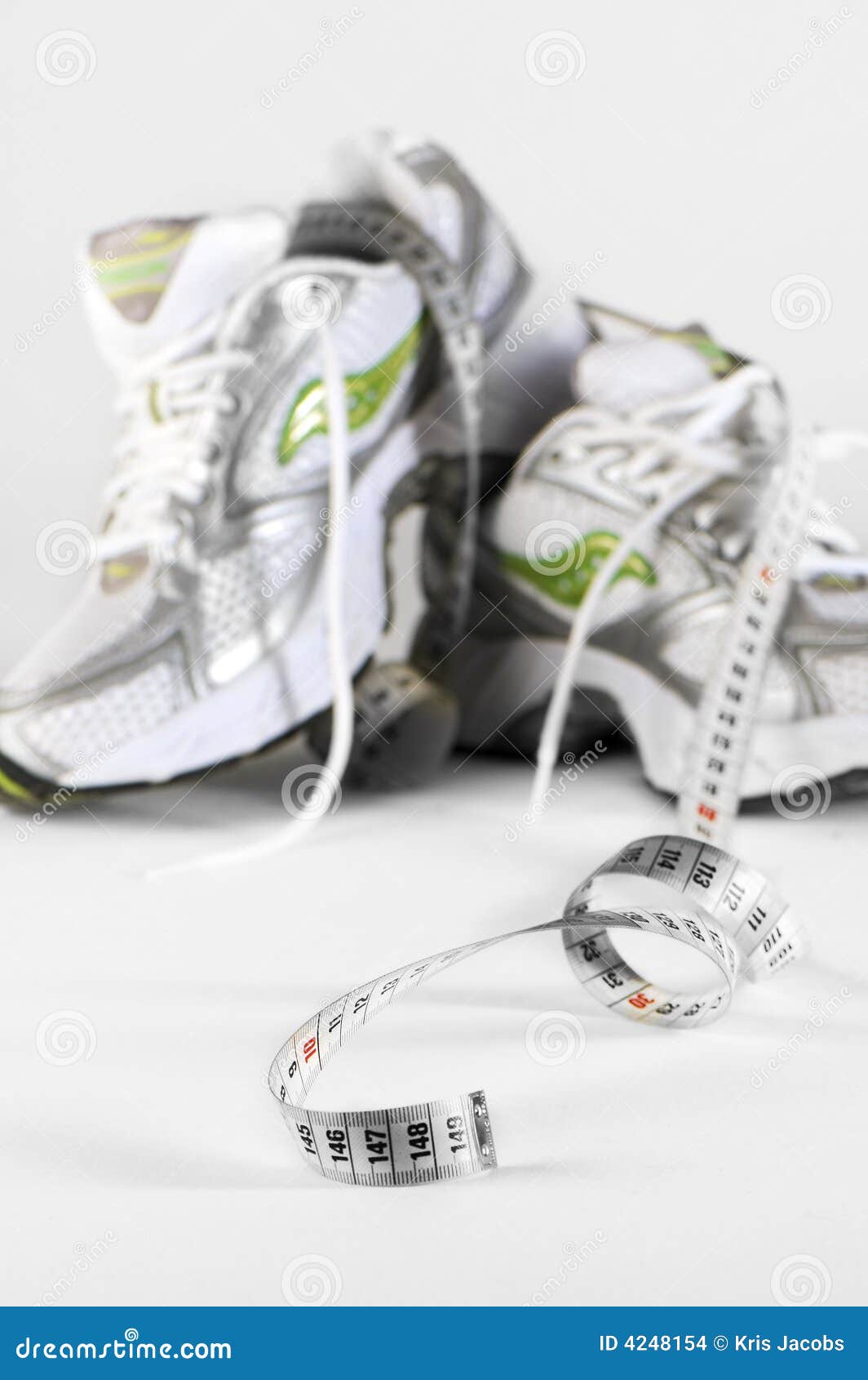 Running shoes with meter stock photo. Image of comfortable 4248154