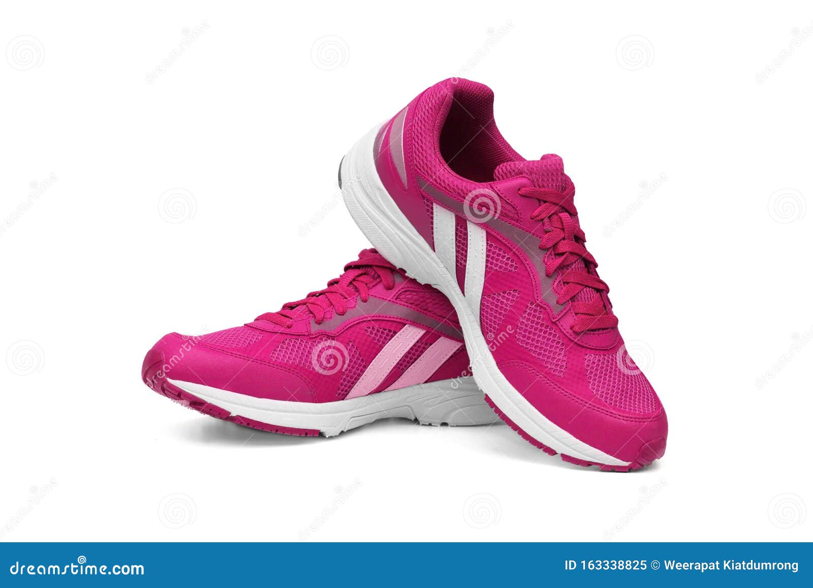 Running Shoes in Pink Color Stock Image - Image of color, grey: 163338825