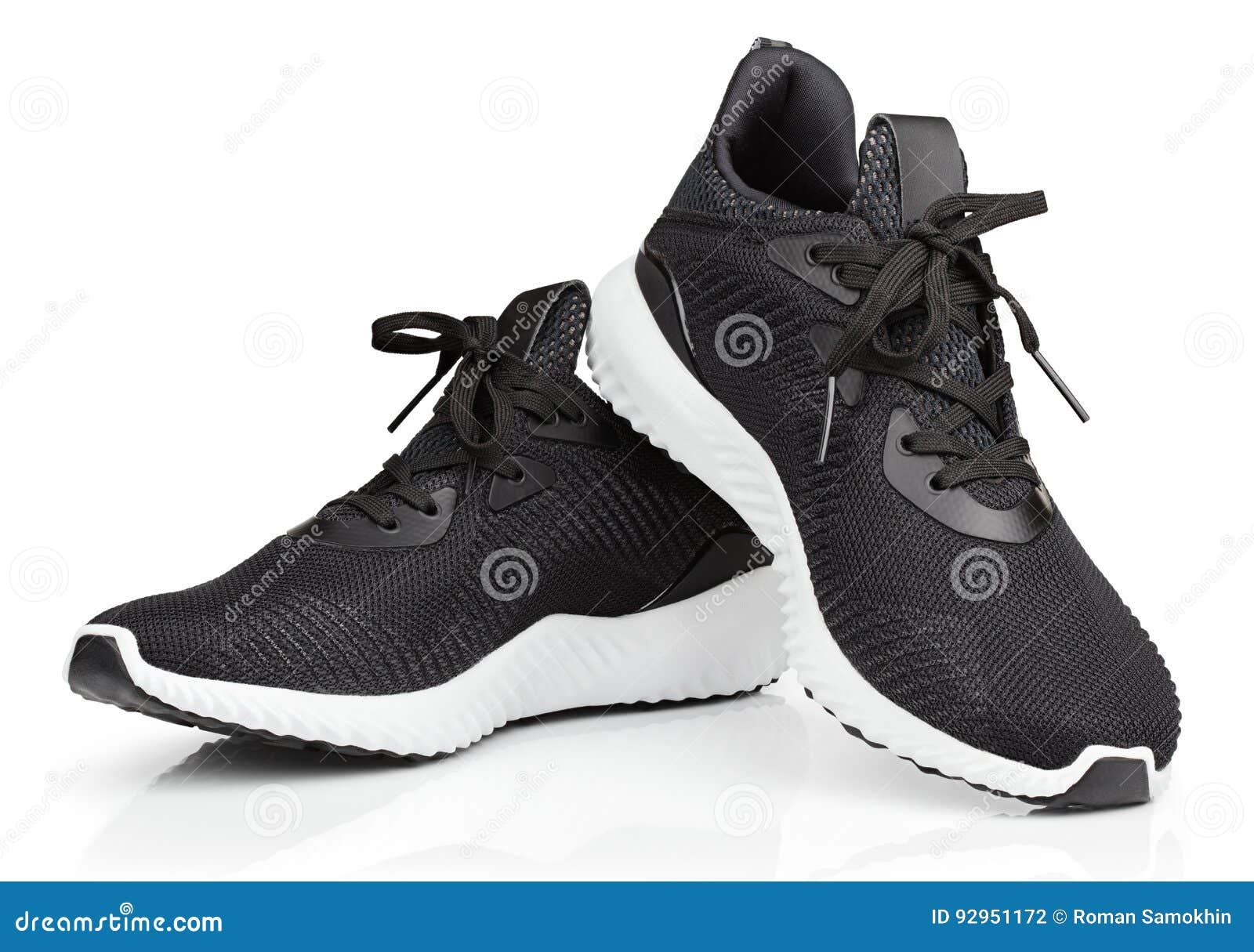 Running Shoes or Sport Sneakers Isolated on White Stock Photo - Image ...