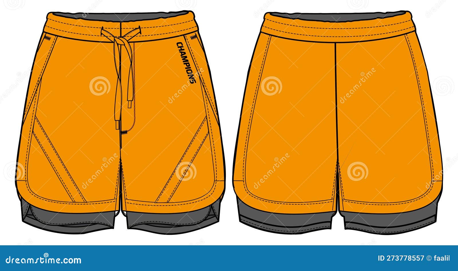 Sport Shorts With Camouflage Compression Tights Design Vector Template Basketball  Shorts Concept With Front And Back View For Soccer Football Badminton And  Running Active Wear Shorts Design Stock Illustration - Download Image