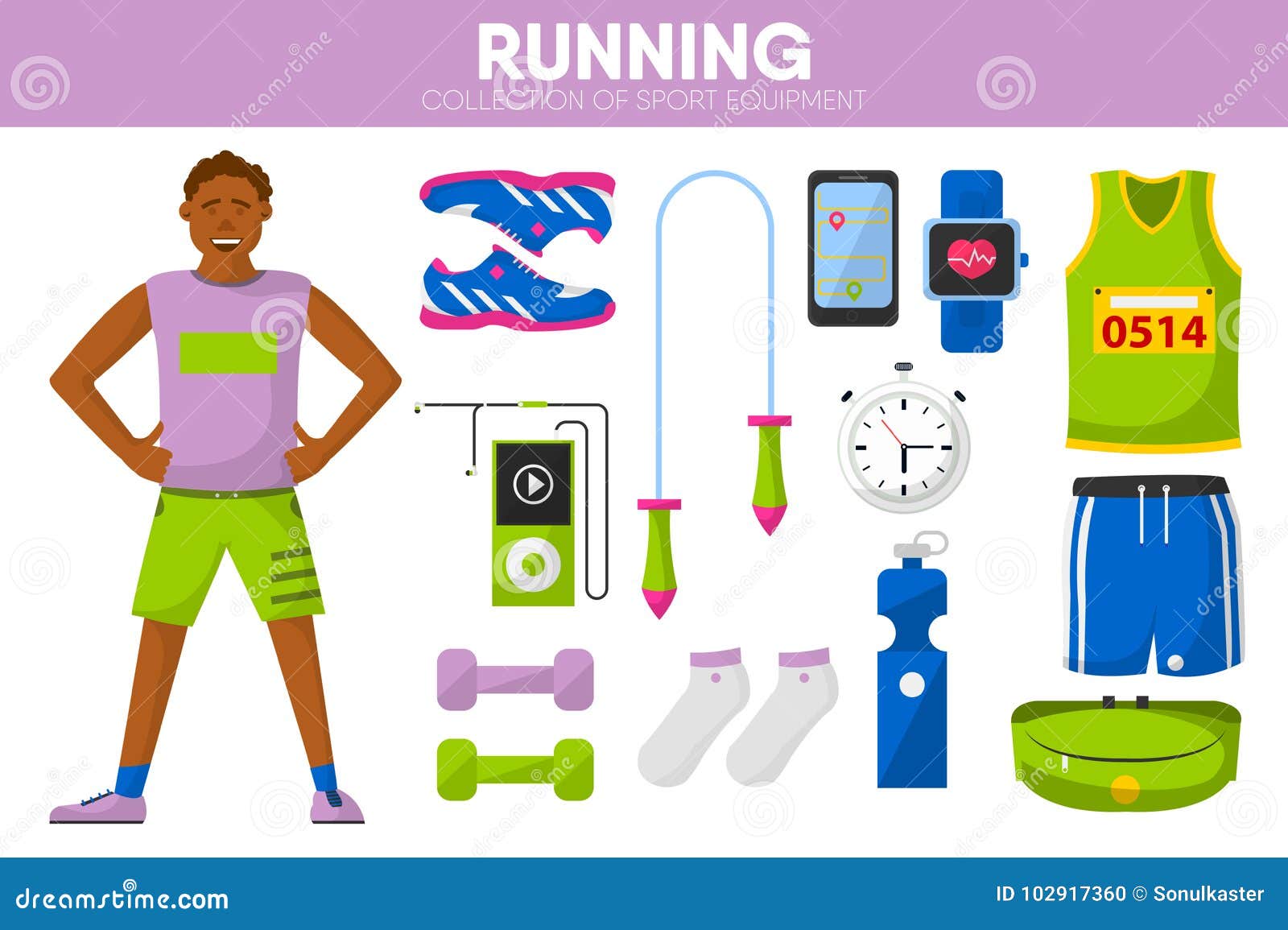 Running Sport Equipment Marathon Runner Man Garment Accessory