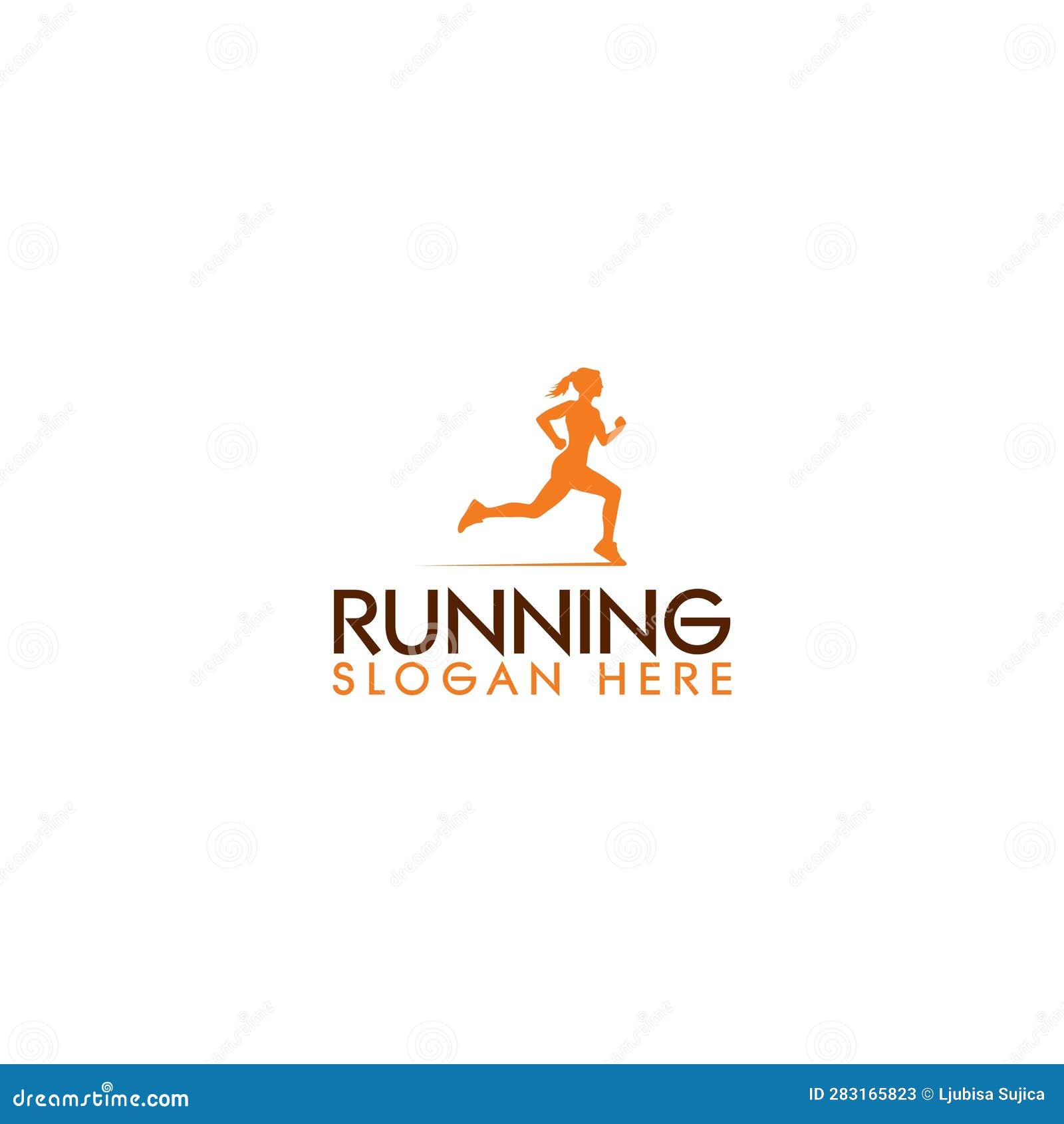 Running Sports Logo Design Template Isolated on White Background Stock ...