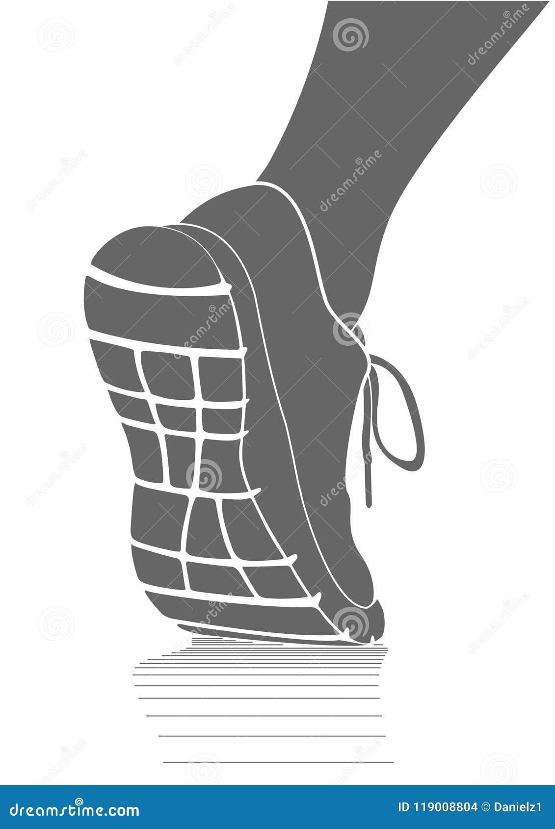 Running Sports Shoes Icon, Simple Stock Vector - Illustration of outline, 119008804