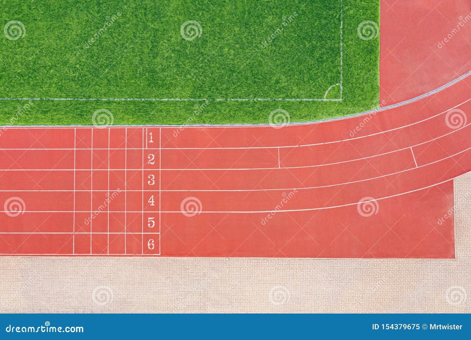 athletic track top view