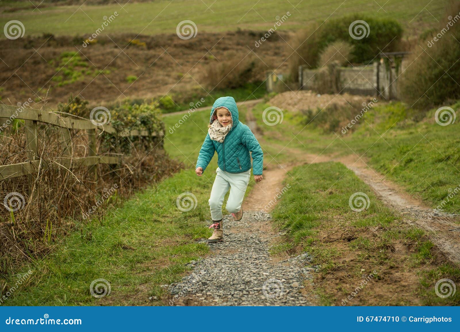 Running Up Hill stock photo. Image of country, little 67474710