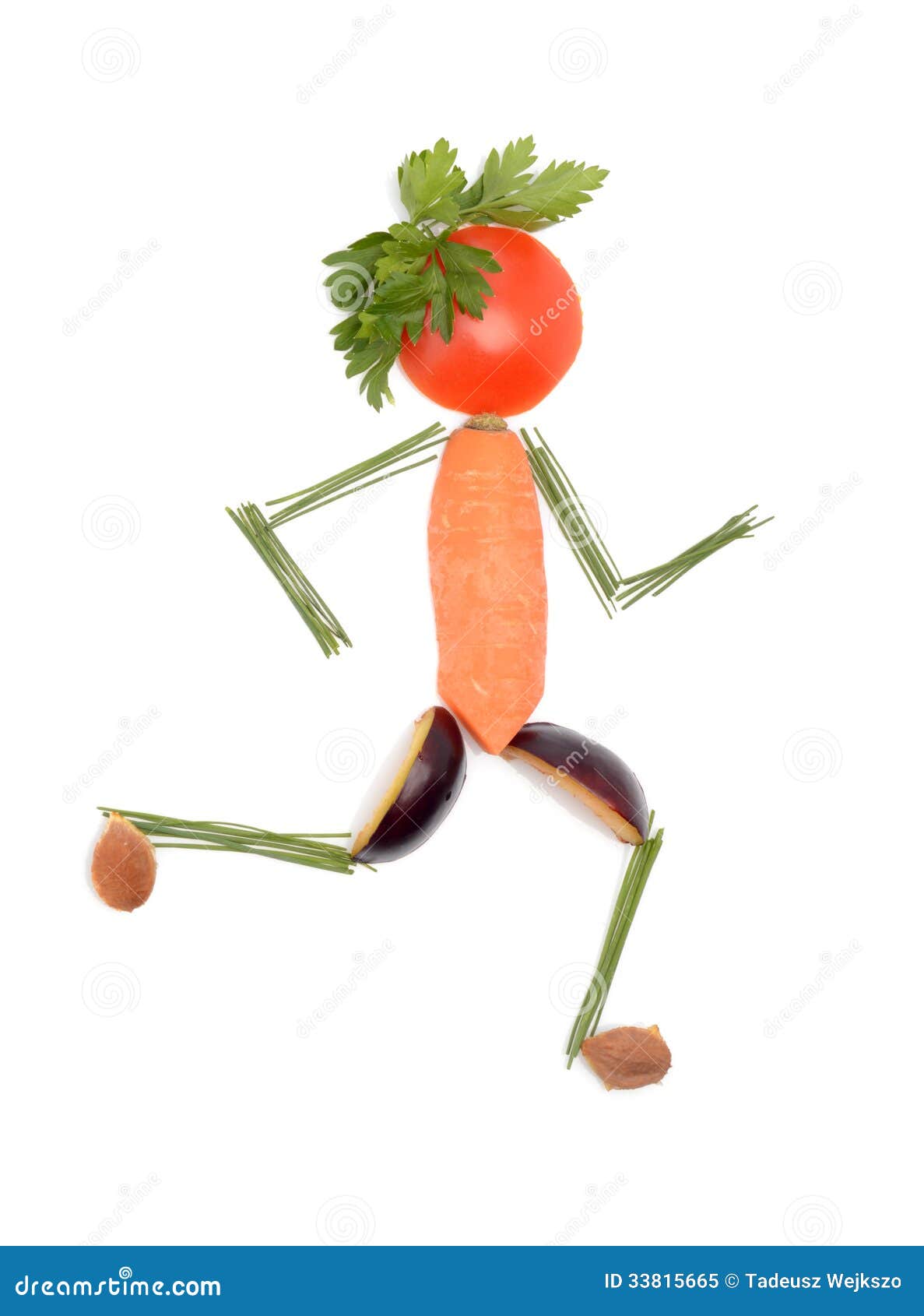 Running vegetable man stock image. Image of tomato, plum 33815665