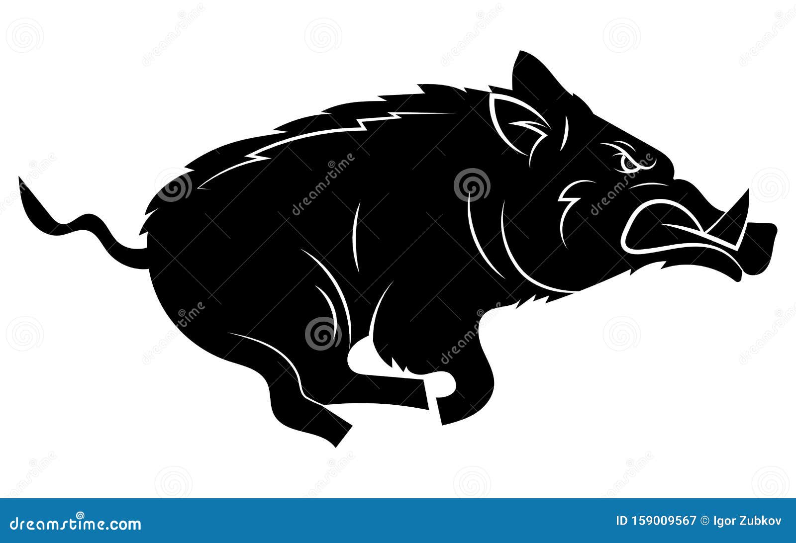 The Silhouette of the Face of a Wild Boar Wild Pig is Painted in Black in  Celtic Style the Emblem of the Hunting Club Stock Vector  Illustration of  muzzle face 170125481