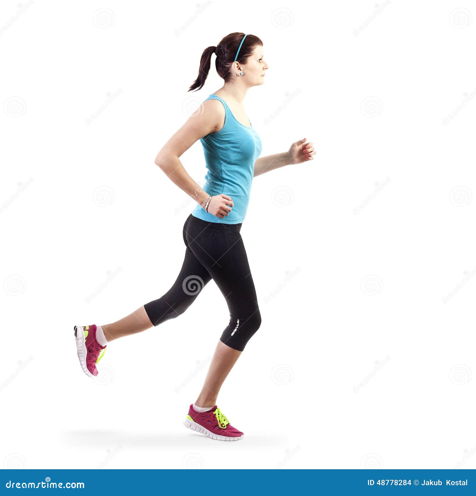 Running Woman Stock Photo Image 48778284
