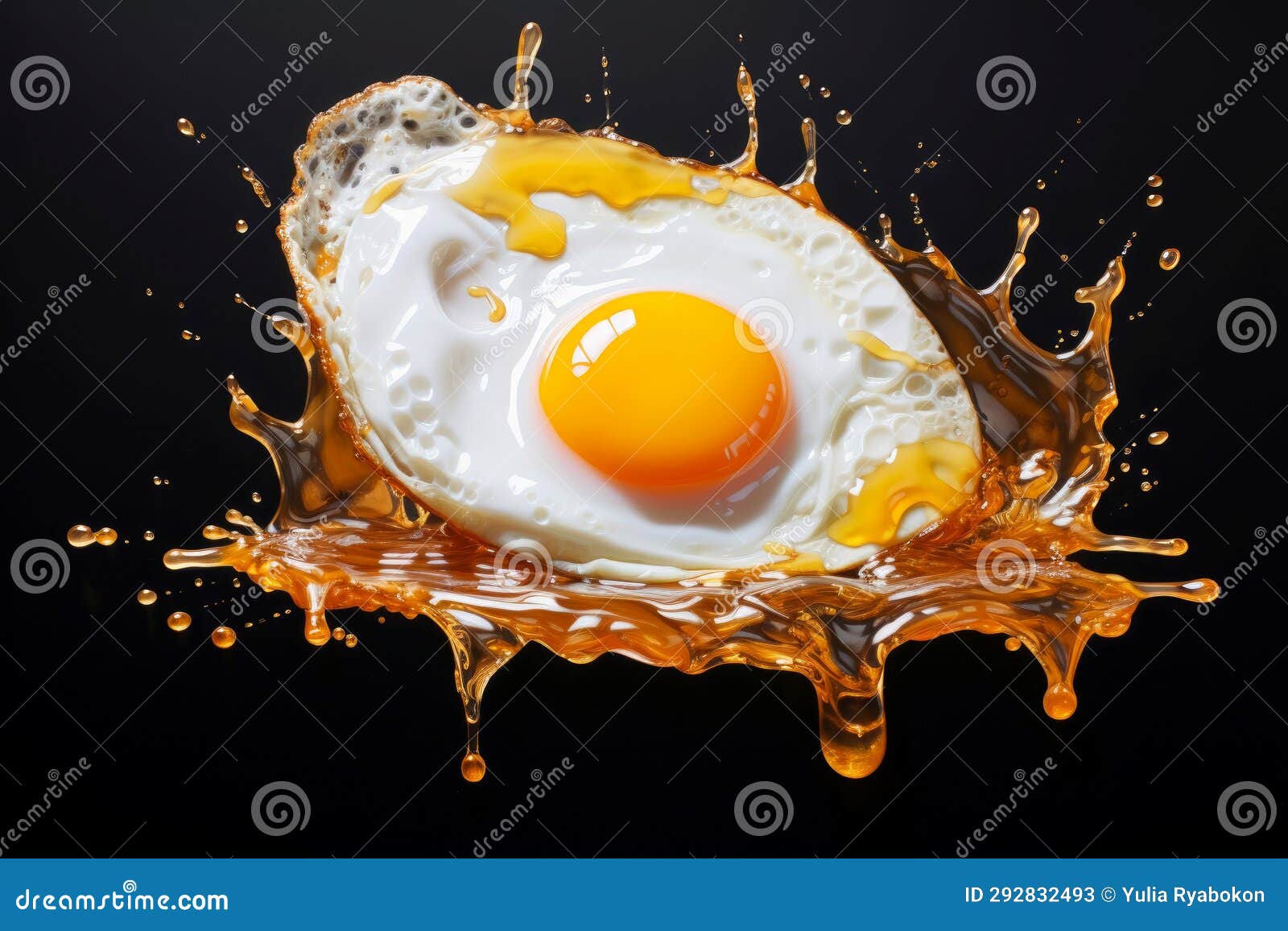 Runny Fried Egg. Generate Ai Stock Illustration - Illustration of
