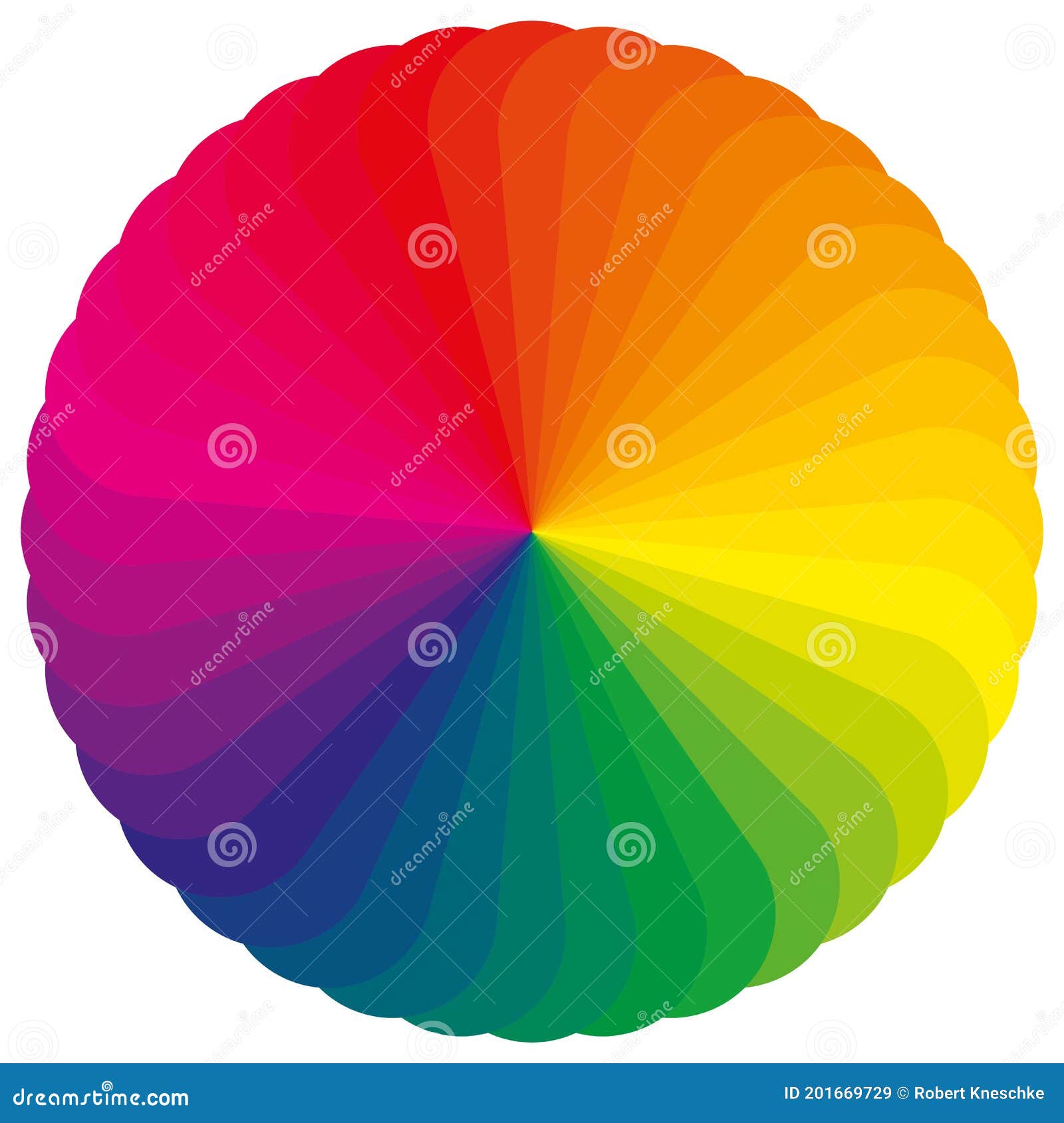 Ruota Dei Colori E Ruota Dei Colori Con I Colori Dell'arcobaleno  Illustrazione di Stock - Illustrazione di estratto, cerchio: 201669729