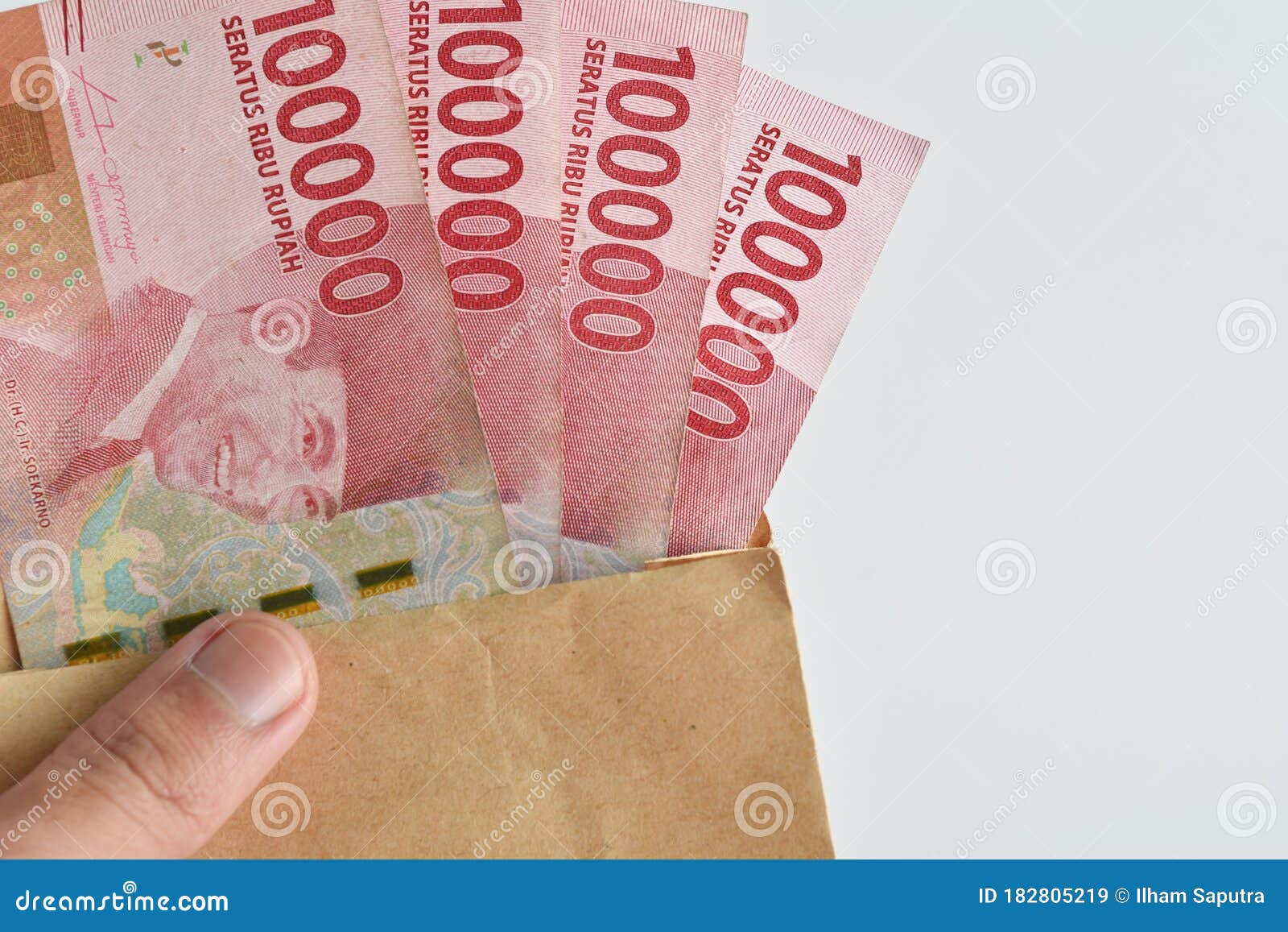 Rupiahidr Indonésien D'argent Isolée Sur Le Fond Blanc