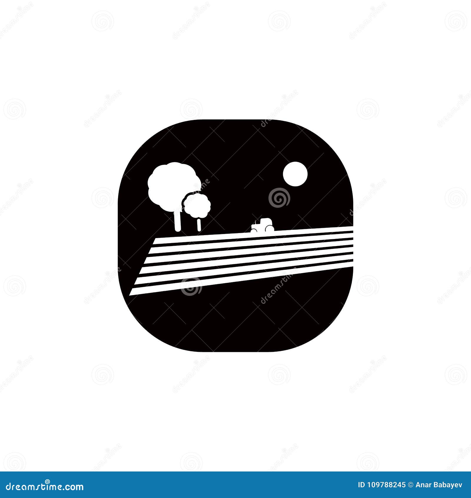 rural area logo icon.  of farm for mobile concept and web apps. icon for website  and development, app development. p