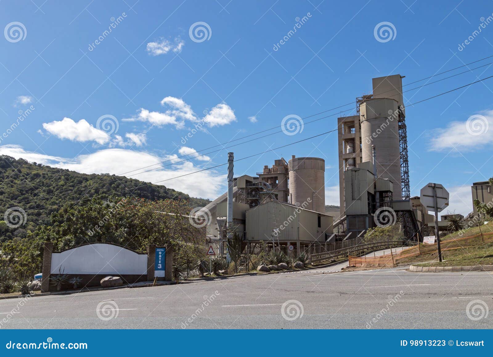 Rural Cement Factory Silos And Towers In South Africa Editorial Stock