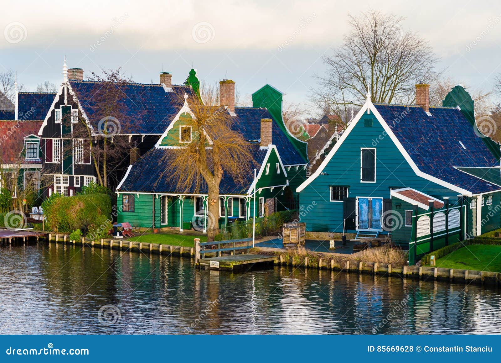 Rural Dutch Scenery in Zaanse Schans Village Editorial Stock Photo ...