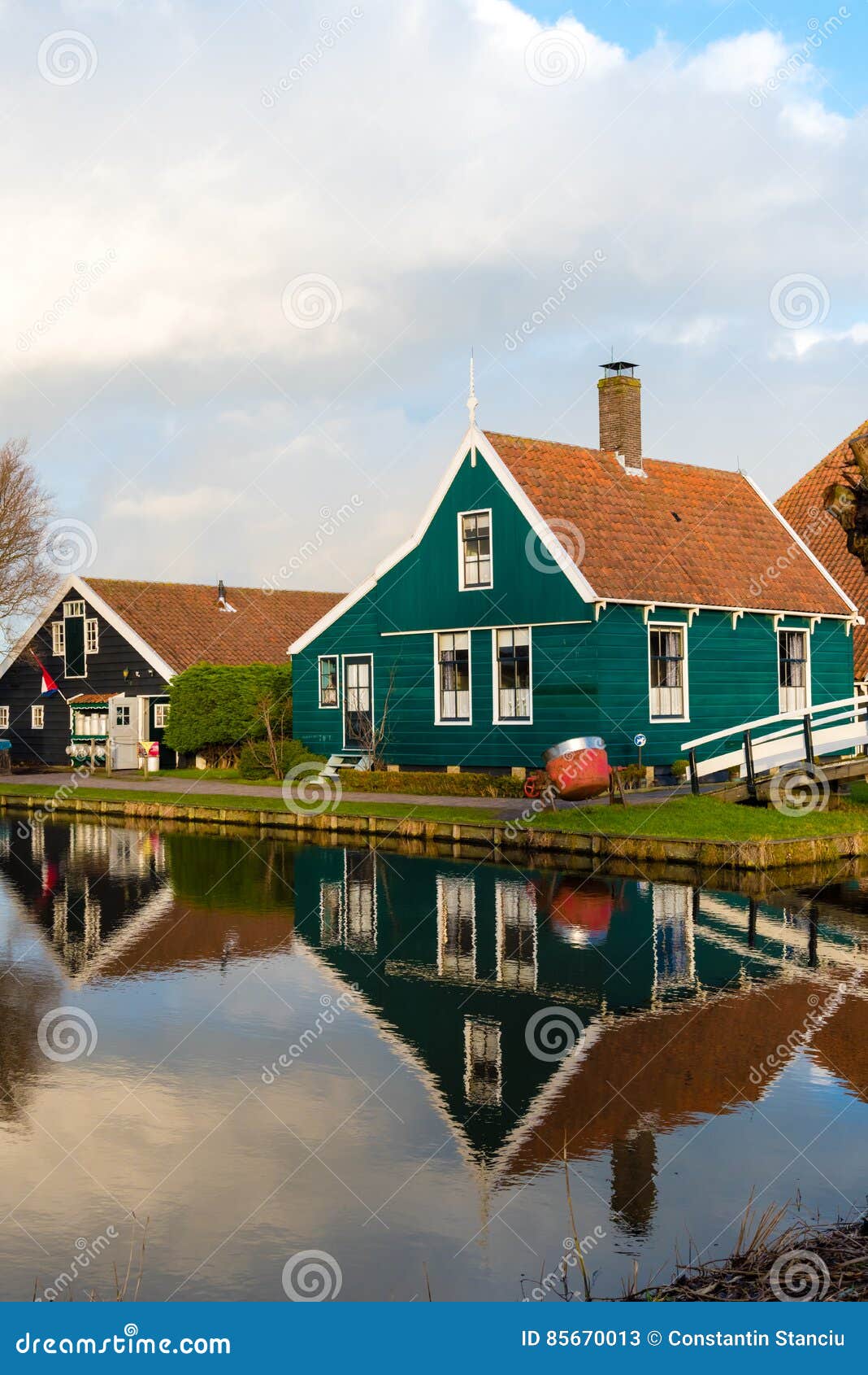 Rural Dutch Scenery in Zaanse Schans Village Editorial Stock Photo ...