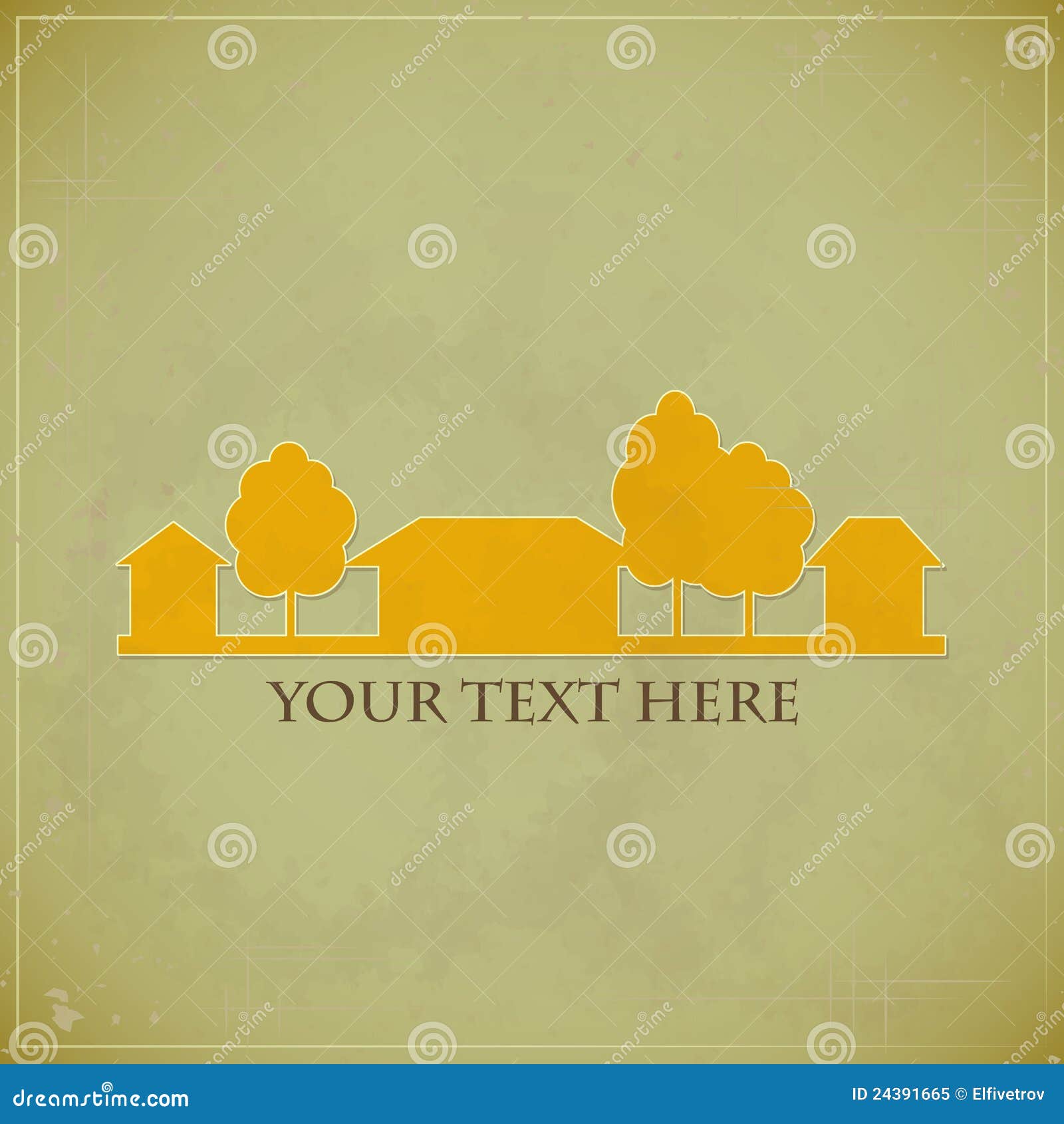 Rural estate symbol stock illustration. Illustration of frame 24391665