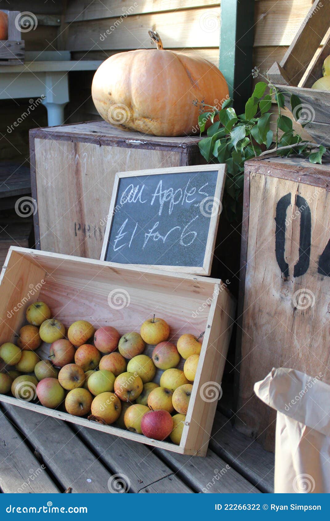 Rural farm shop produce stock photo. Image of local, fruit 22266322