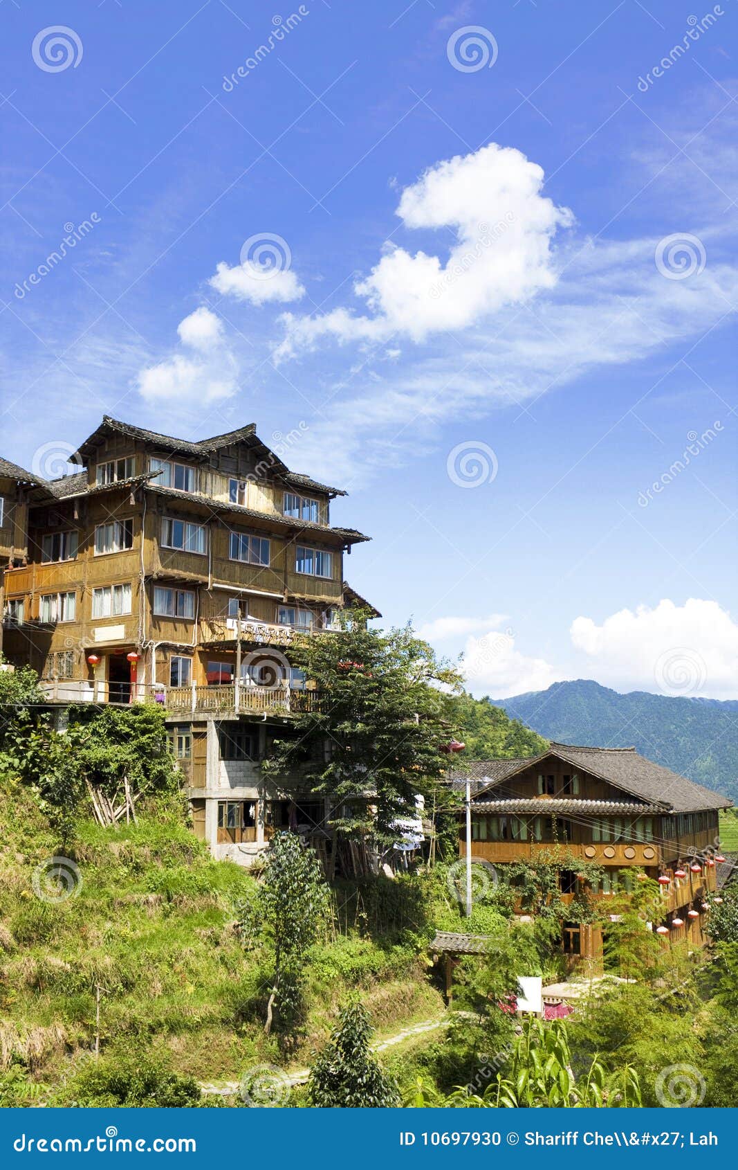 Rural Highland China stock photo. Image of building, style 10697930