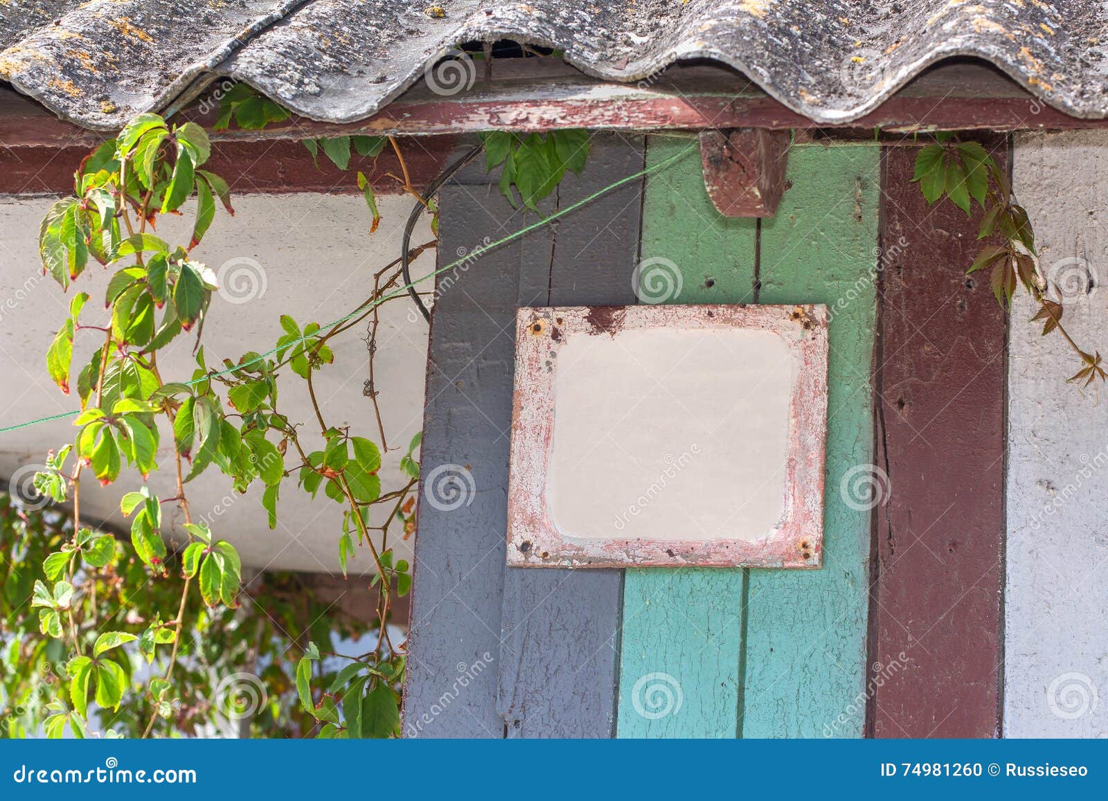 Rural House with Table for Adress Number Stock Photo Image of shelter