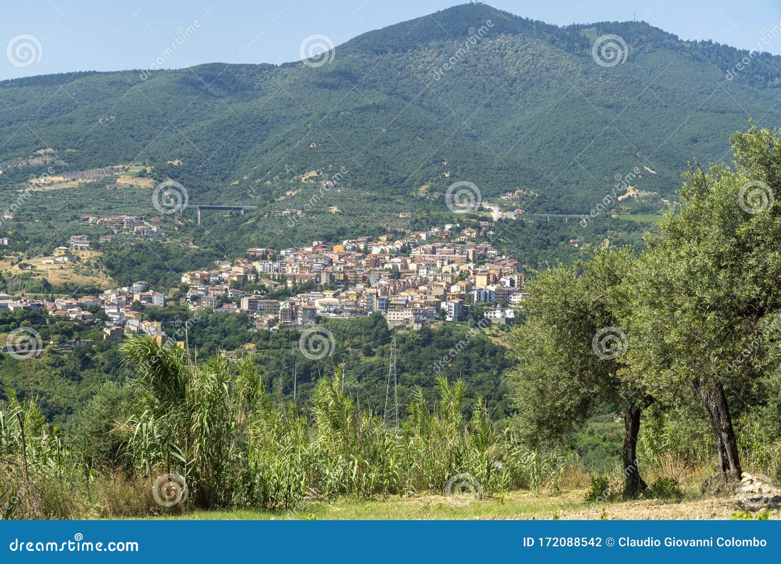 Rural Landscape in Basilicata at Summer. View of Rapolla Stock Photo ...