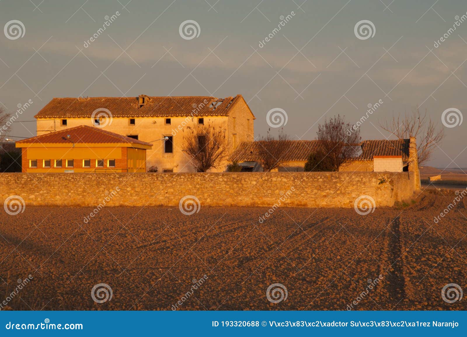 buildings and rural landscape in the village of bello.