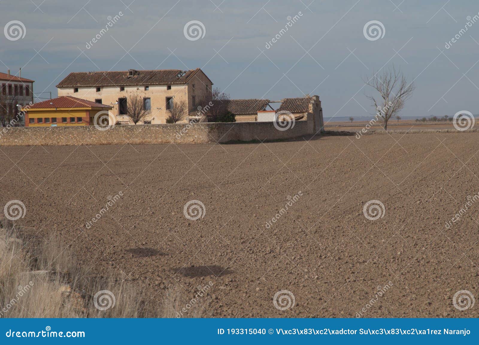 rural landscape in the town of bello. teruel. aragon. spain.