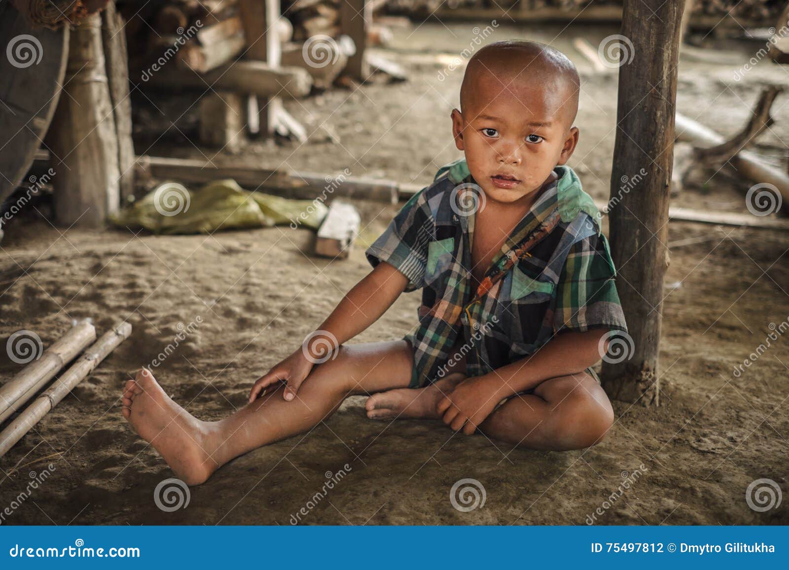 Rural Life of Myanmar Children Editorial Photography - Image of burmese ...