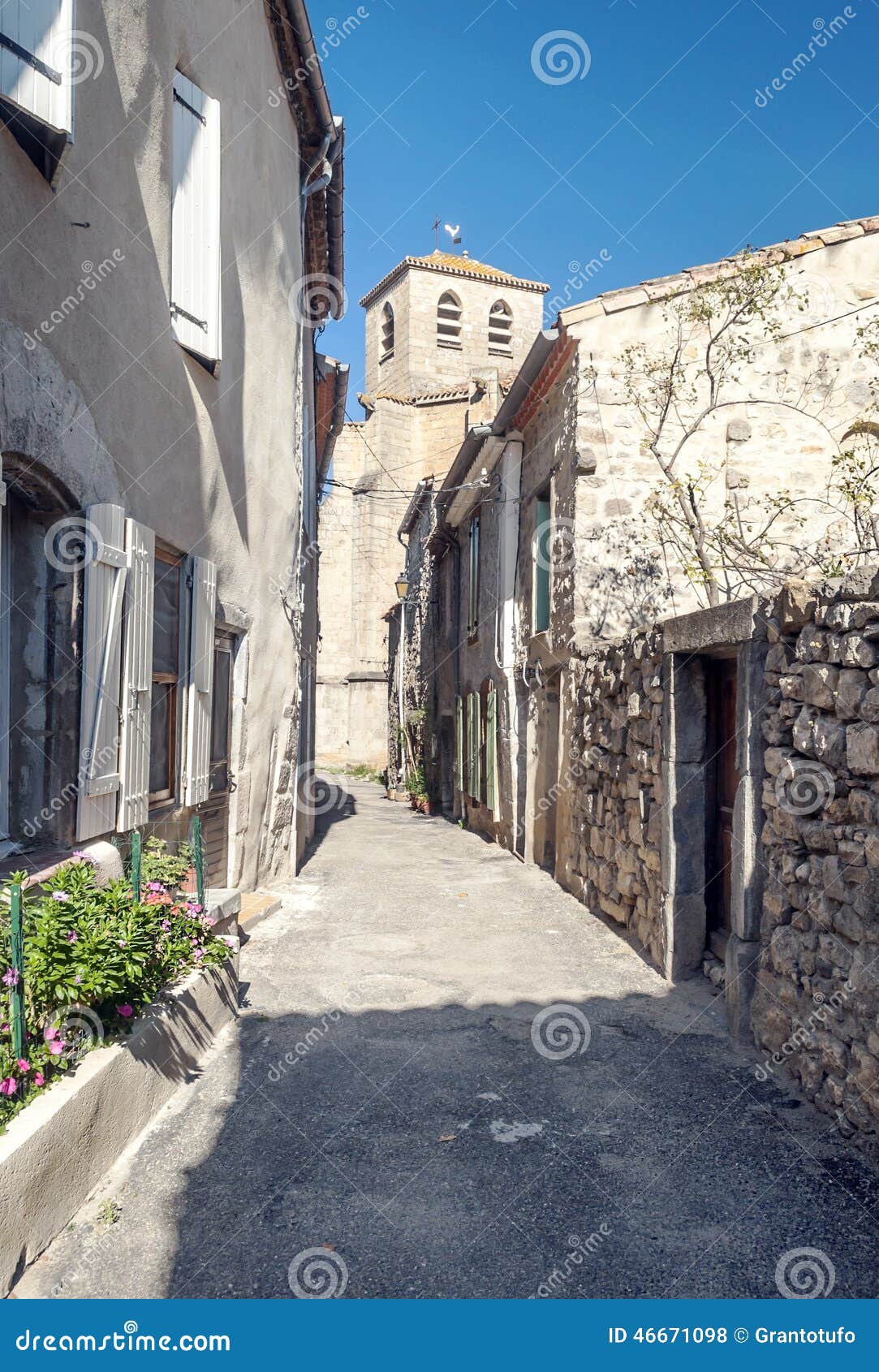 rural street in lagrasse