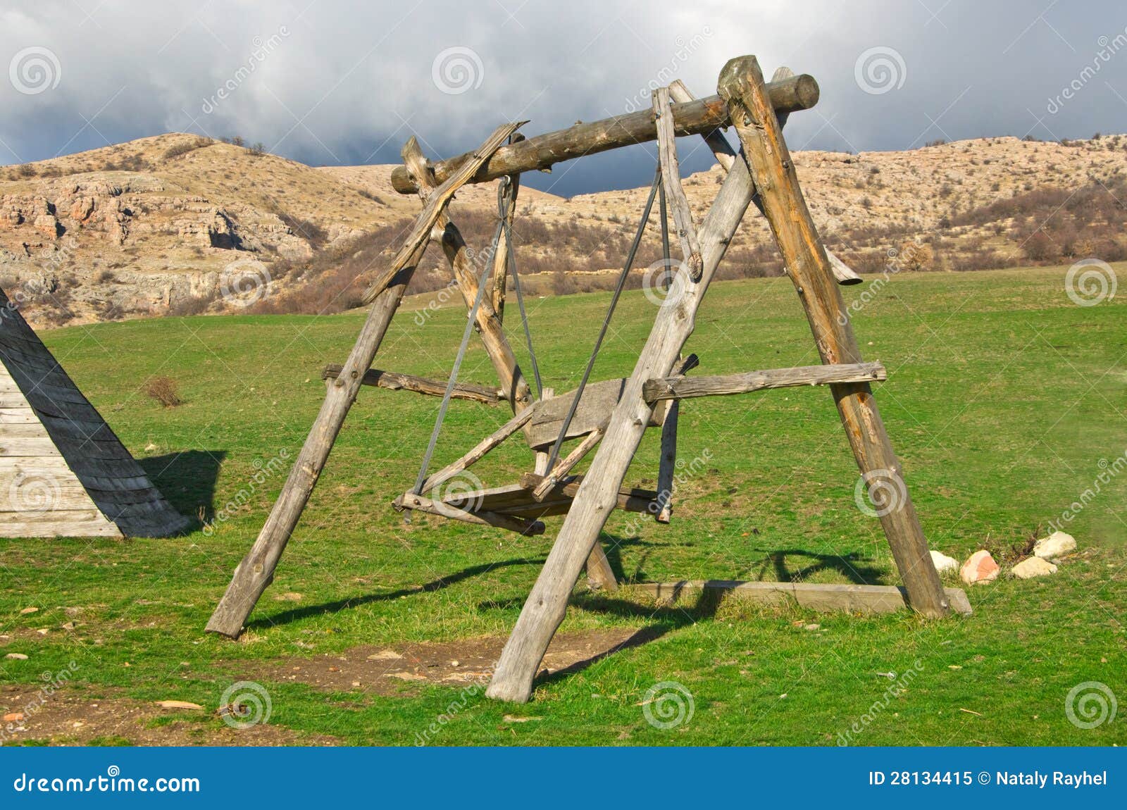 Rural swing stock image. Image of grass, nostalgia, plank 28134415