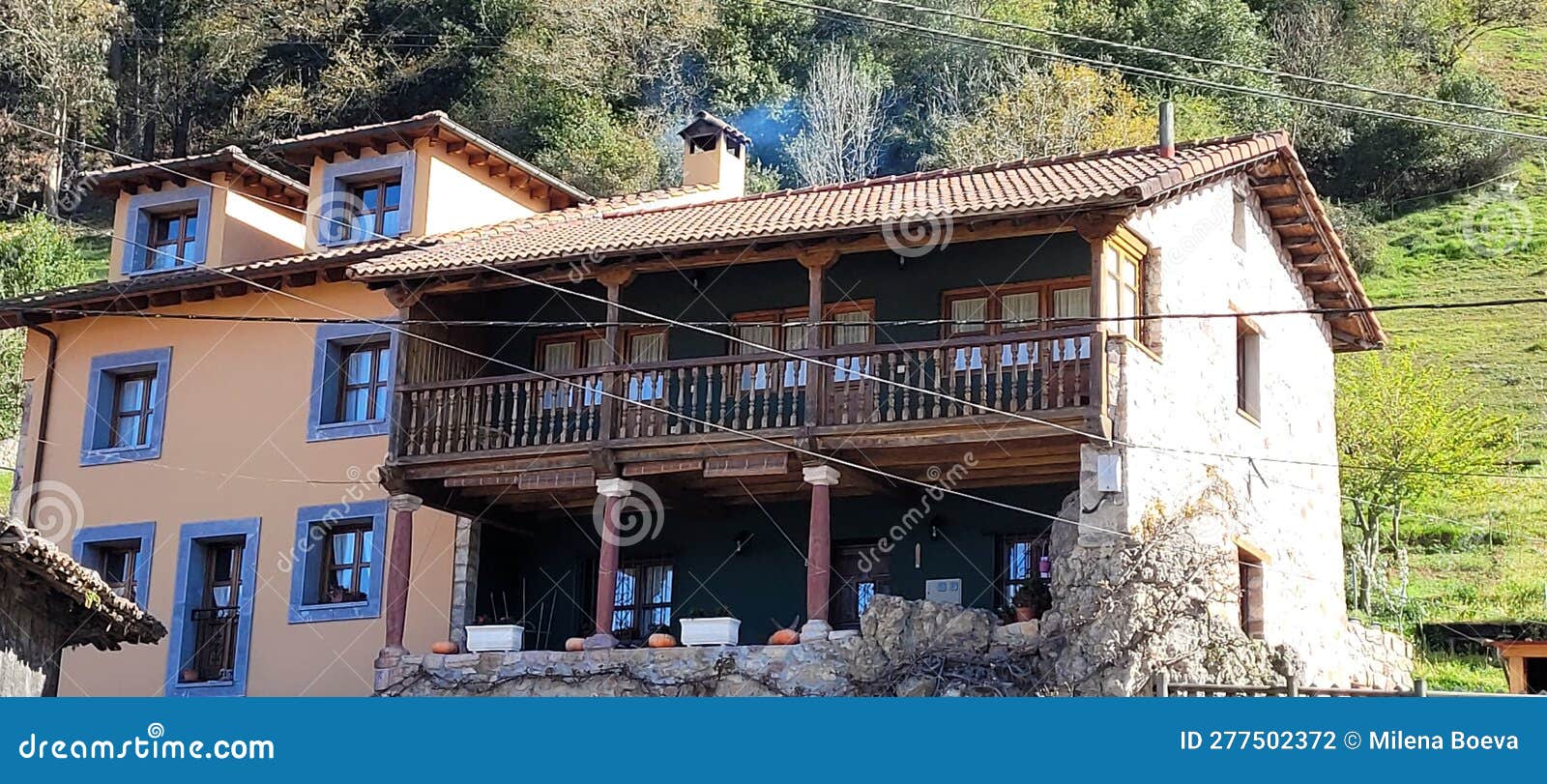 Rural Villahe View in Asturia,Spain Stock Photo Image of houses