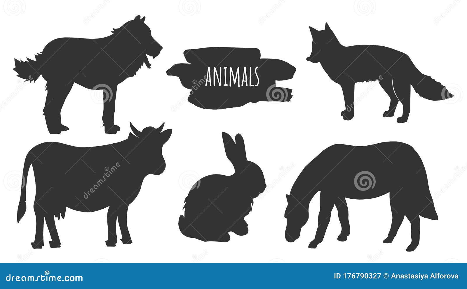 Rural and Wild Animal Silhouette Set Stock Vector - Illustration of cartoon, farmyard: 176790327 Rural and Wild Animal Silhouette Set Stock Vector - Illustration of cartoon, farmyard: 176790327