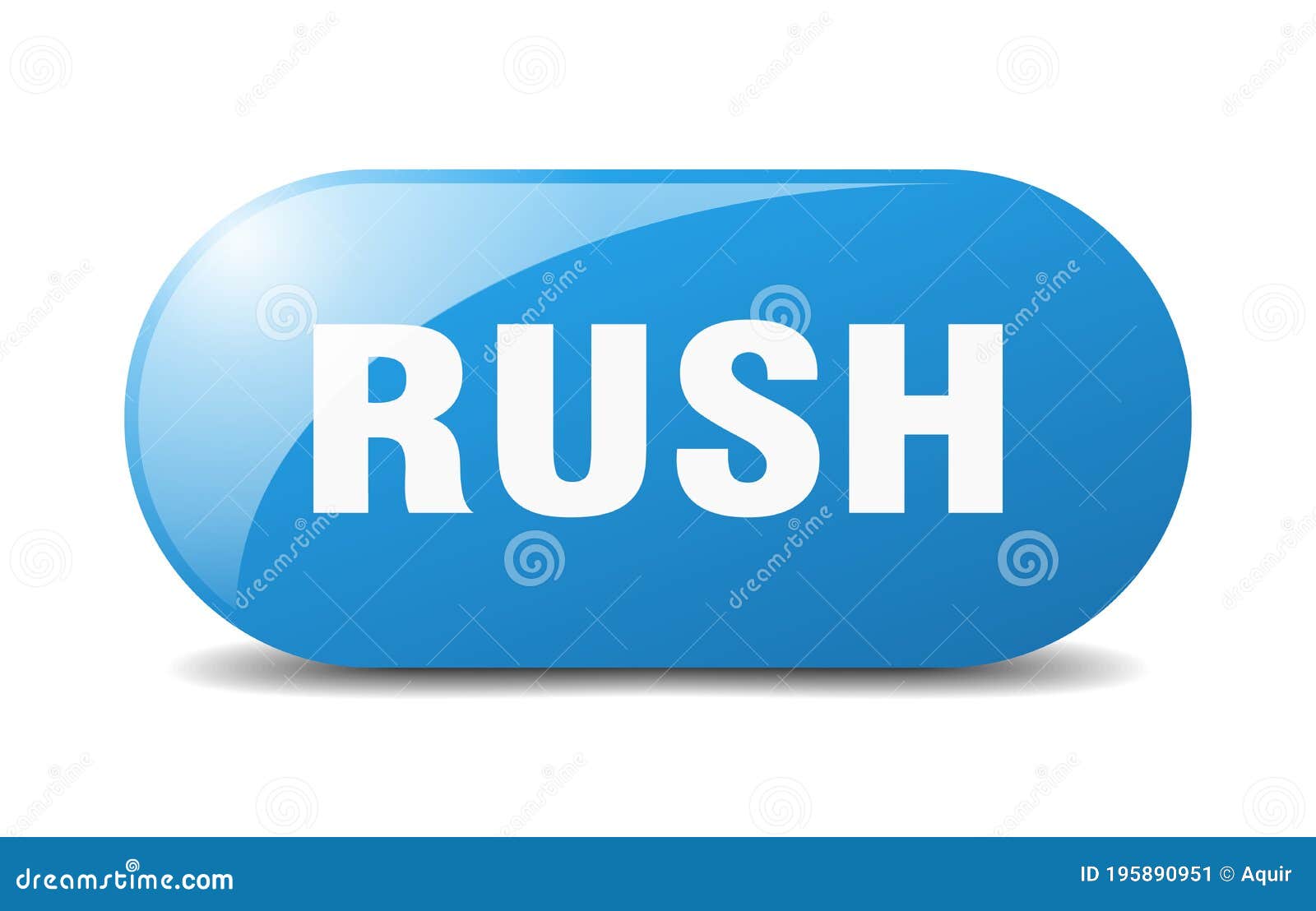 Rush Button. Rush Sign. Key. Push Button Stock Vector Illustration of