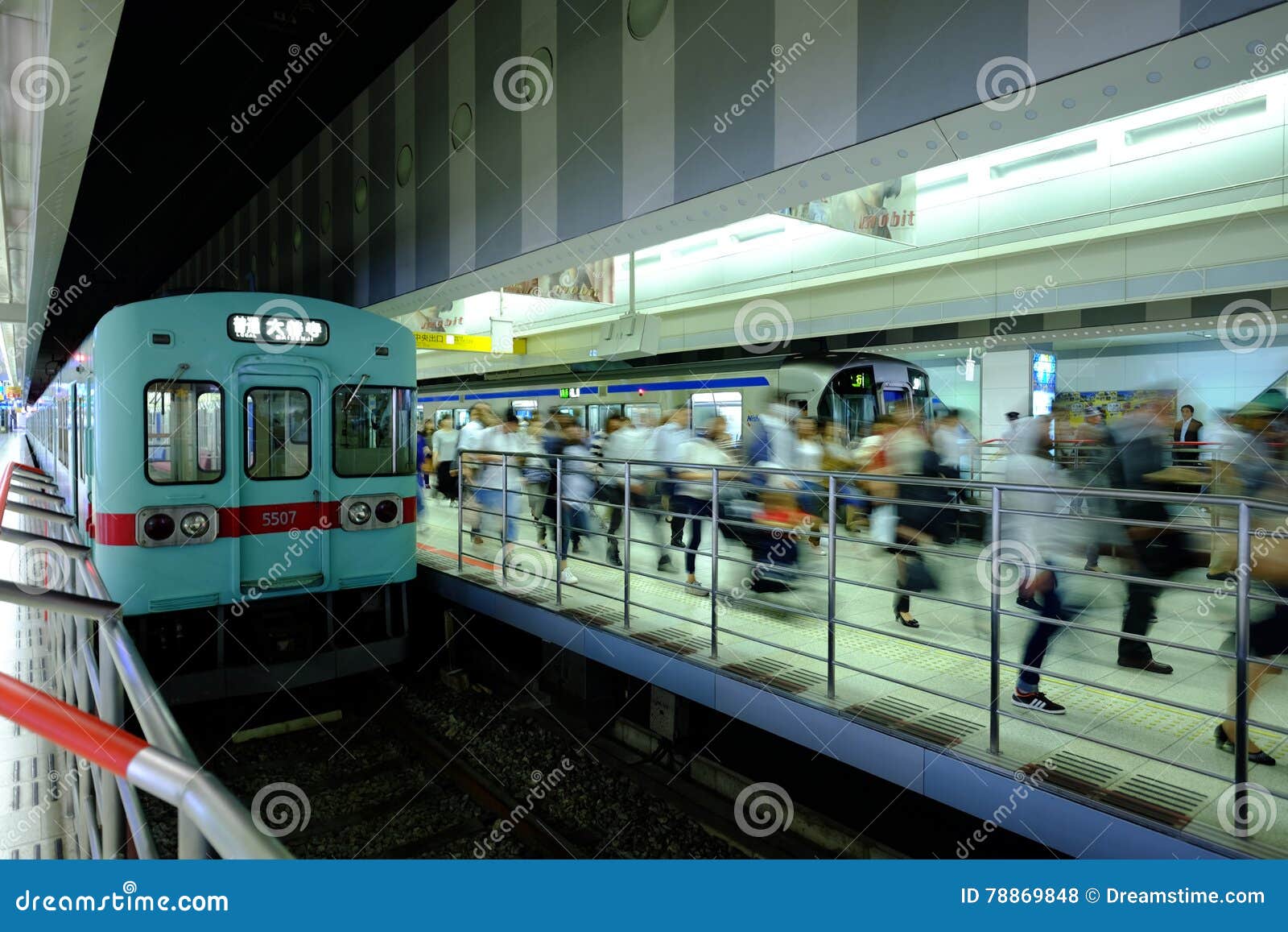 Rush hour in Japan editorial stock photo. Image of blur 78869848