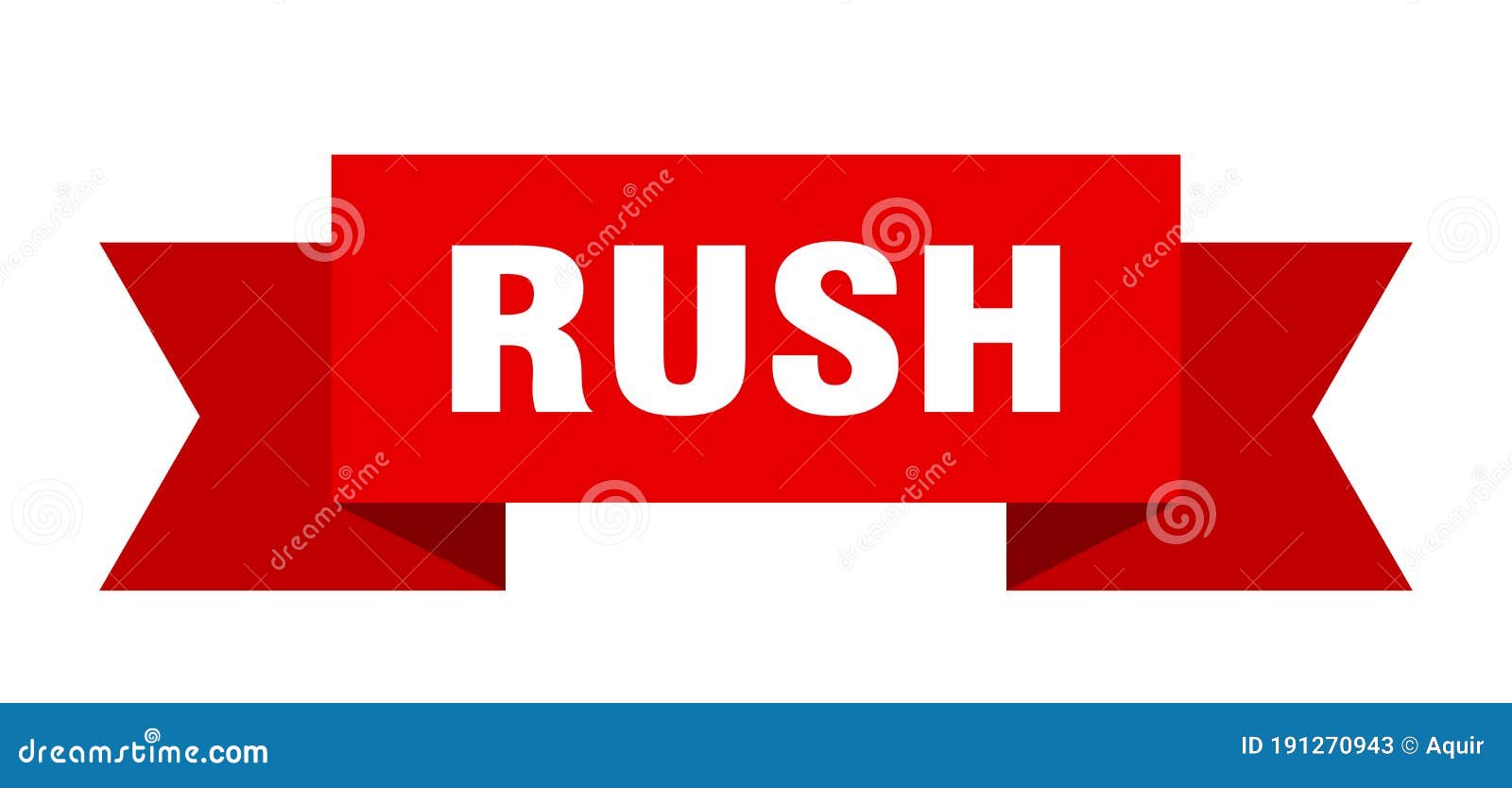 Rush ribbon. stock vector. Illustration of flat, vector 191270943